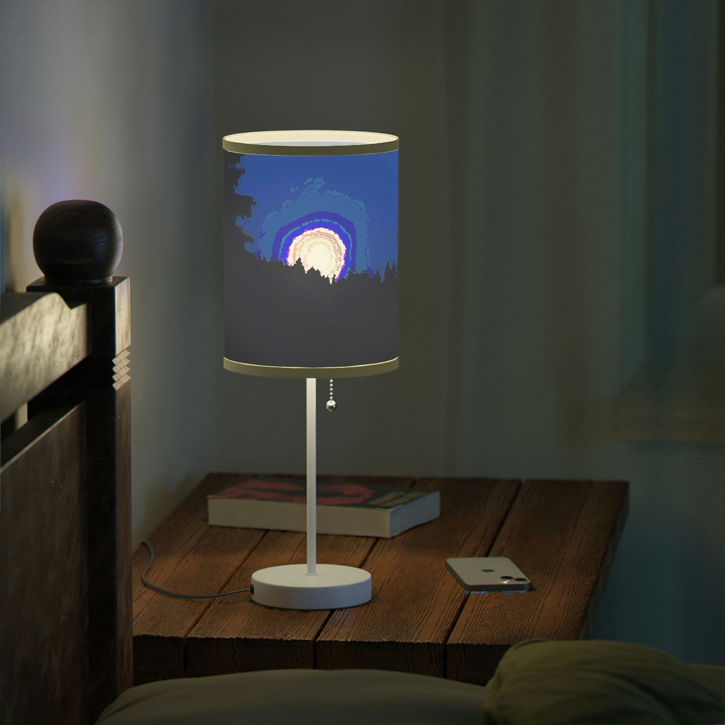 Lamp on a Stand, US|CA plug ... "The Road Home" ...' Over The River & Through The Woods To? ...' ... Moonscape Near Elk City, Idaho ... Original Works ... 5Jan23 ...