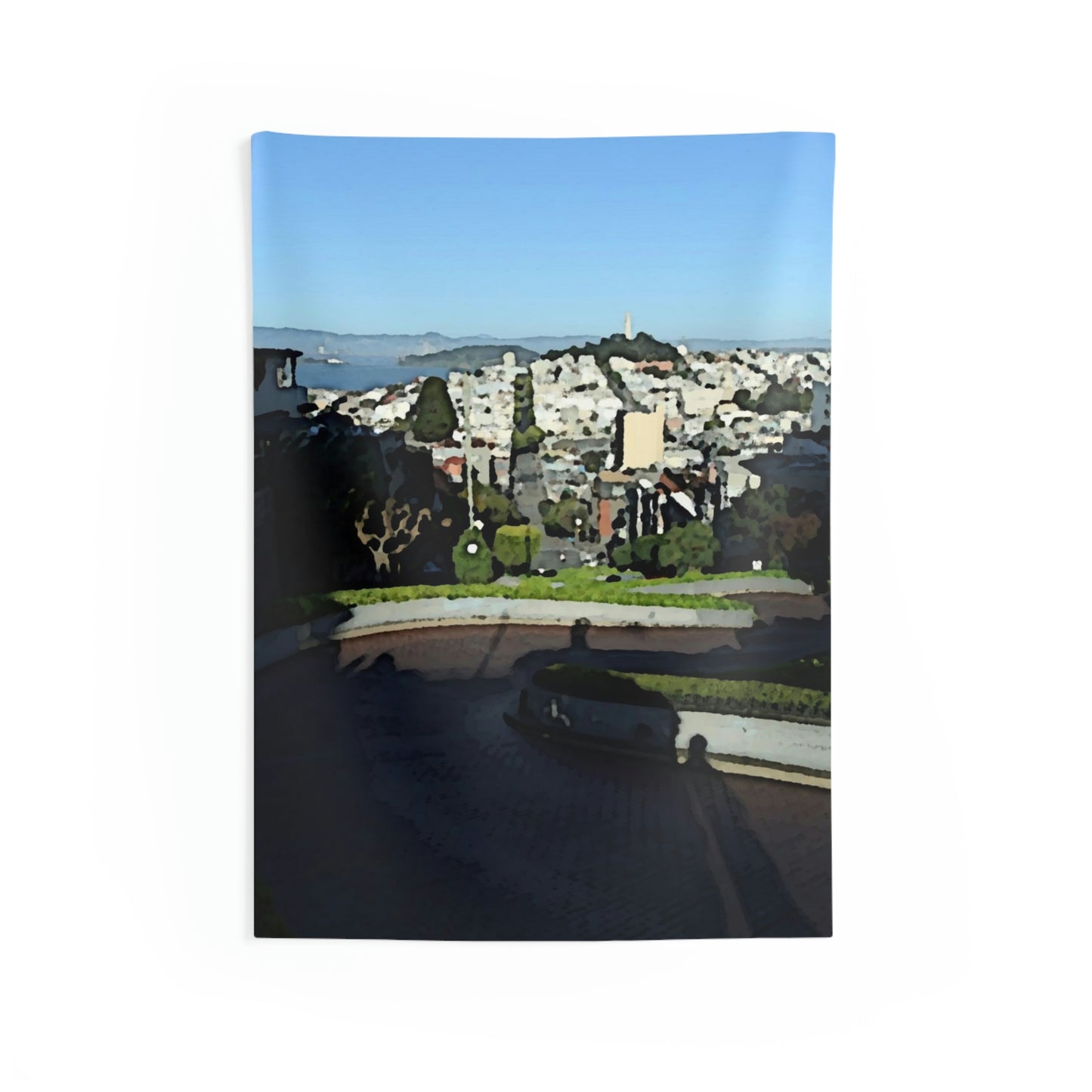 Indoor Wall Tapestries ... "Lombard Street San Francisco, CA, USA" ... Family Archives 1970's ... Original Works ...