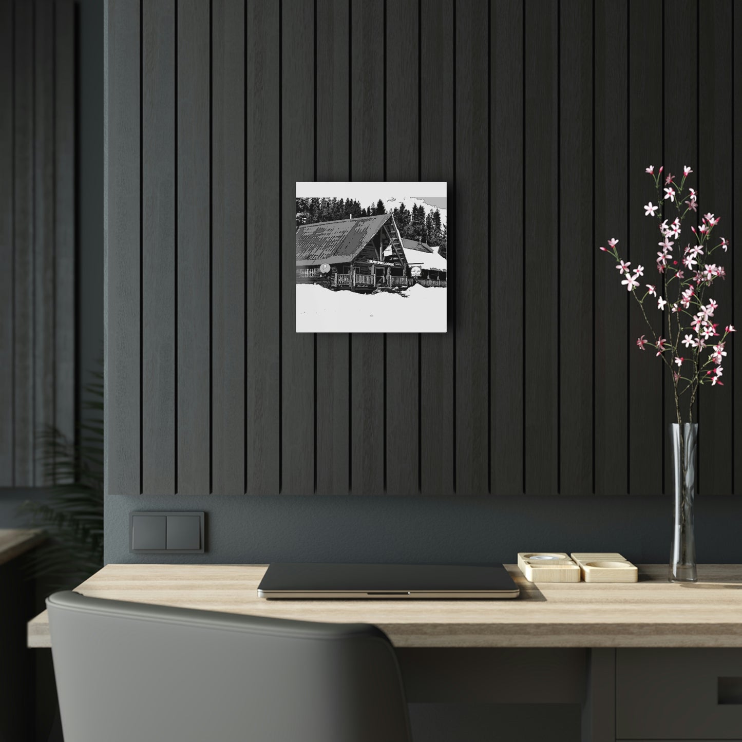 Acrylic Prints ... A Beautiful Lodge & Back-Country Outfitter In A Mountain Town ... 'Dixie, Idaho, November 2022' ... Original Works ...