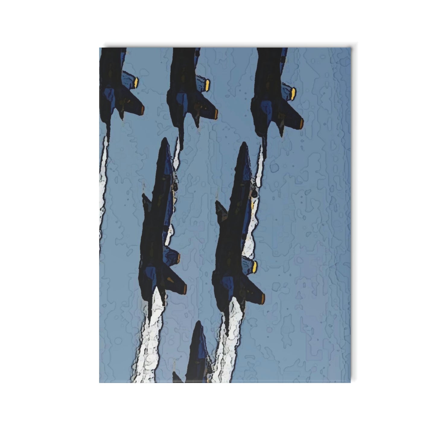 Ceramic Photo Tile ... Seattle Seafair ..."Blue Angels Run Over Lake Washington" ... Circa Mid 1980's ... Dr FJ Holt ... Original Works ...
