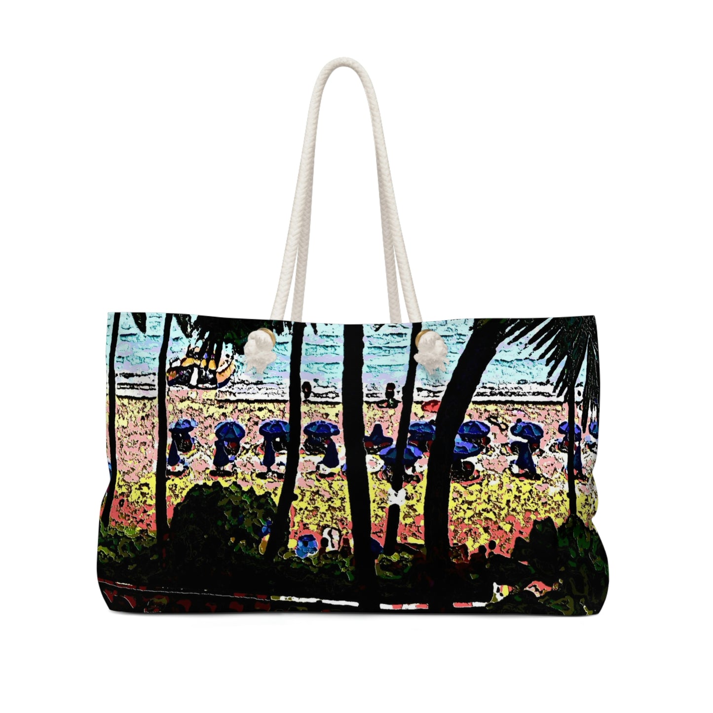 Weekender Bag ... "A Beautiful Beach Amongst The Palms" ... The Outrigger Waikiki, Honolulu, Oahu ... Original Works ...