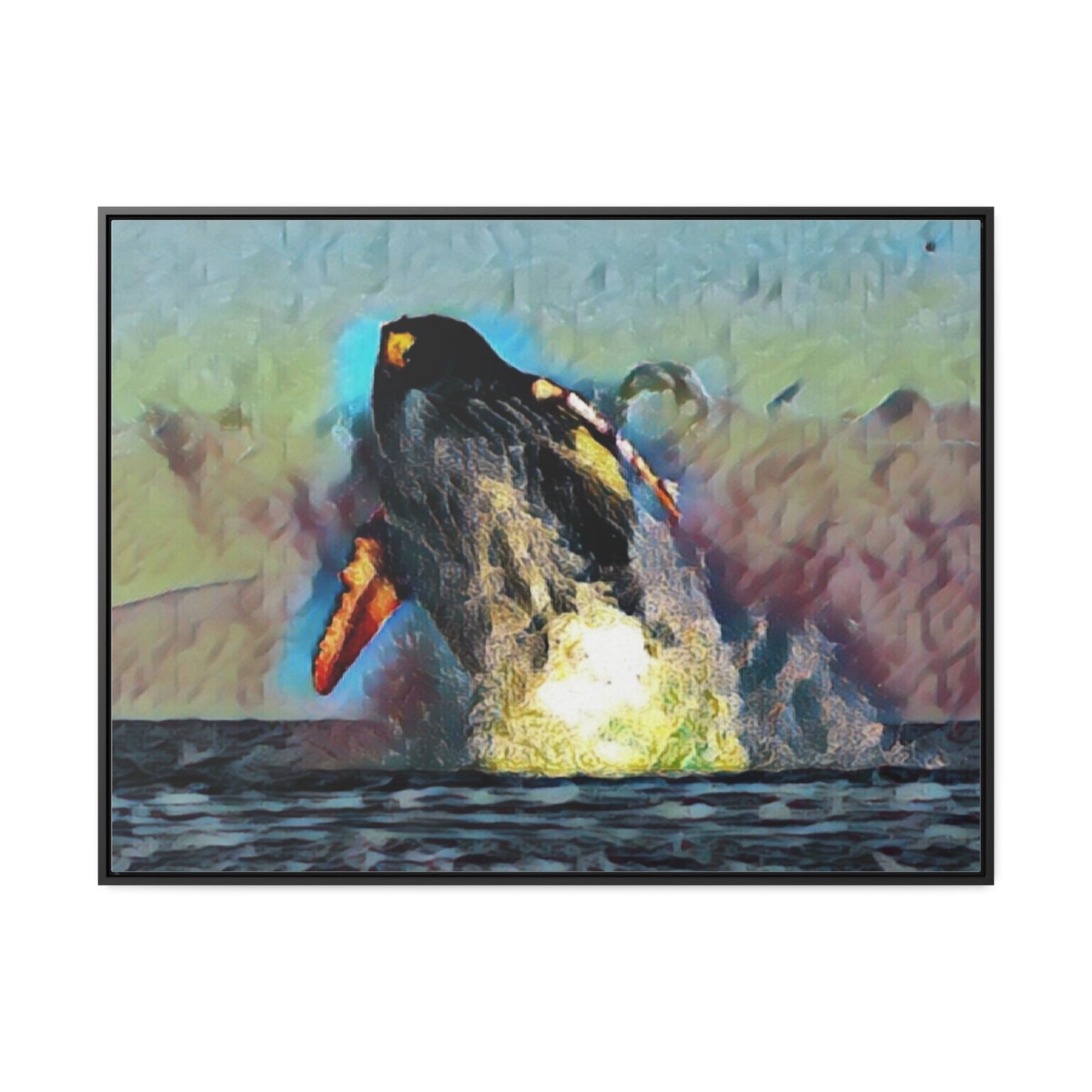 Gallery Canvas Wraps, Horizontal Frame ... An Extraordinary Humpback Breach ... 'With Explosive Energy' ... Family Archives (KPH) ... Circa: 21st Century. Maui, HI ... Original Works ...