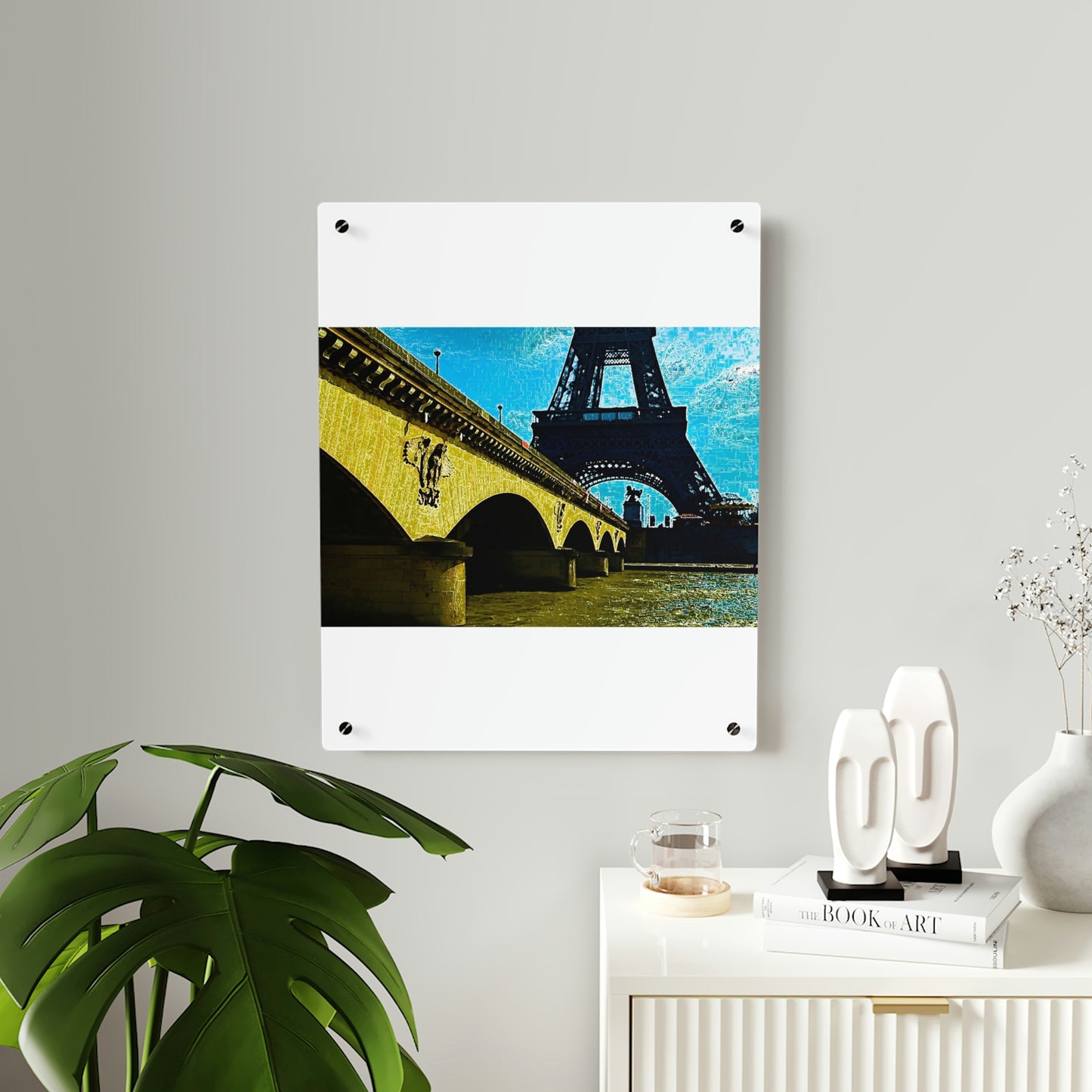 Acrylic Wall Art Panels ...  Le Tour D'Eiffel ..."Along The Water" ... Barbara Joan Bonnell-Holt ... Le Voyage De Paris: 1972 ... Original Works ...