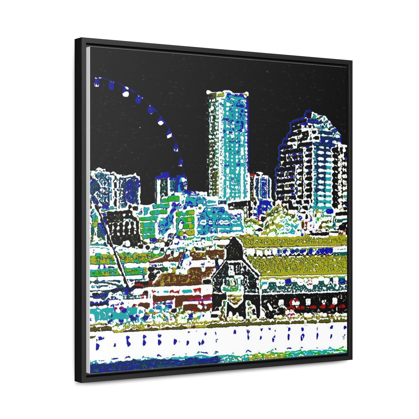 Gallery Canvas Wraps, Square Frame ... That Classic Wheel ... 'Seattle's Wheel' ... & Old Classic Waterside Vendors ...  'Family Archives' ... Original Works ...