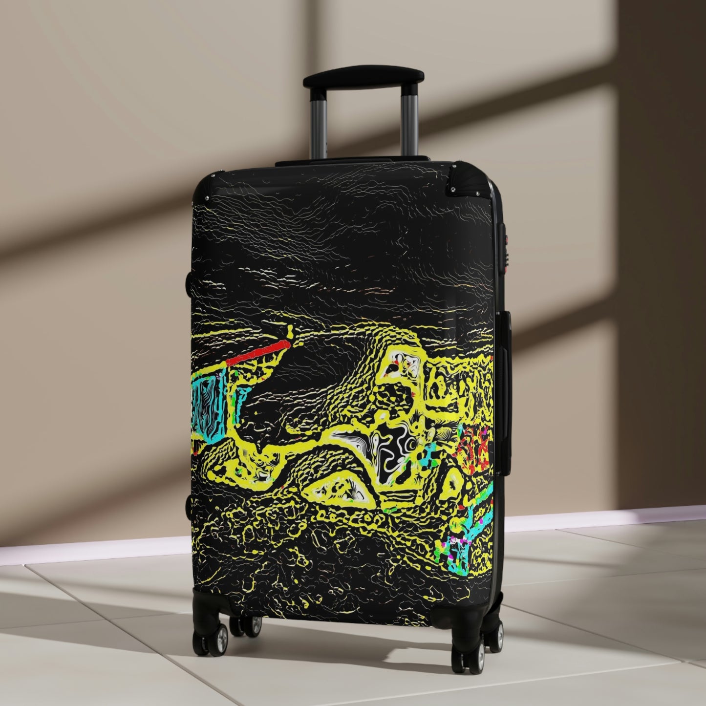 Suitcases ...  "Snow Vehicle In Snow Storm At-Rest" ... Circa 12Mar23 ... Central Idaho ... 18-Hours Rendering Time: Original Works ...