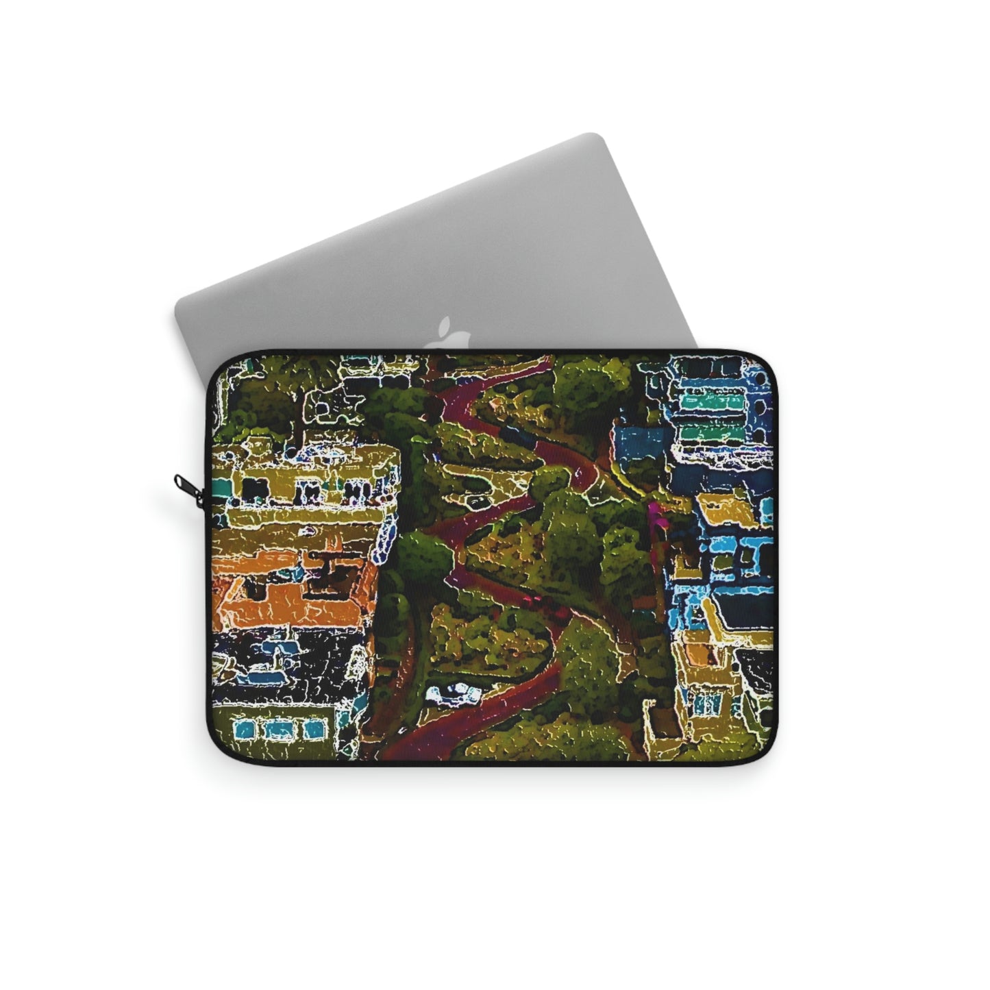 Laptop Sleeve ... A Crazy Street ... 'Eight Winding Curve-Switchbacks' ... "Lombard Street, San Francisco, CA' ... Family Archives: 1970's ... Original Works ...