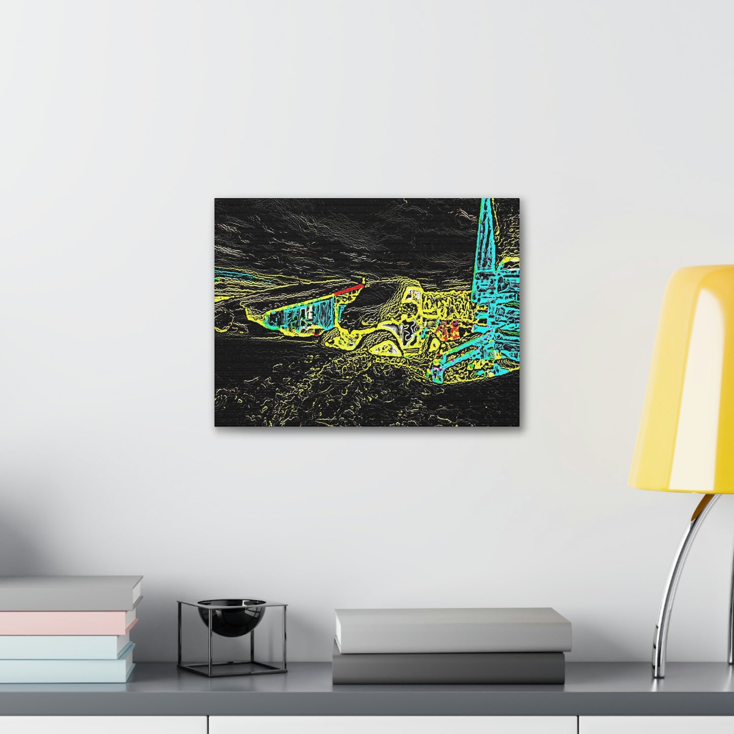 Polyester Canvas ... "Snow Vehicle In Snow Storm At-Rest" ... Circa 12Mar23 ... Central Idaho ... 18-Hours Rendering Time: Original Works ...