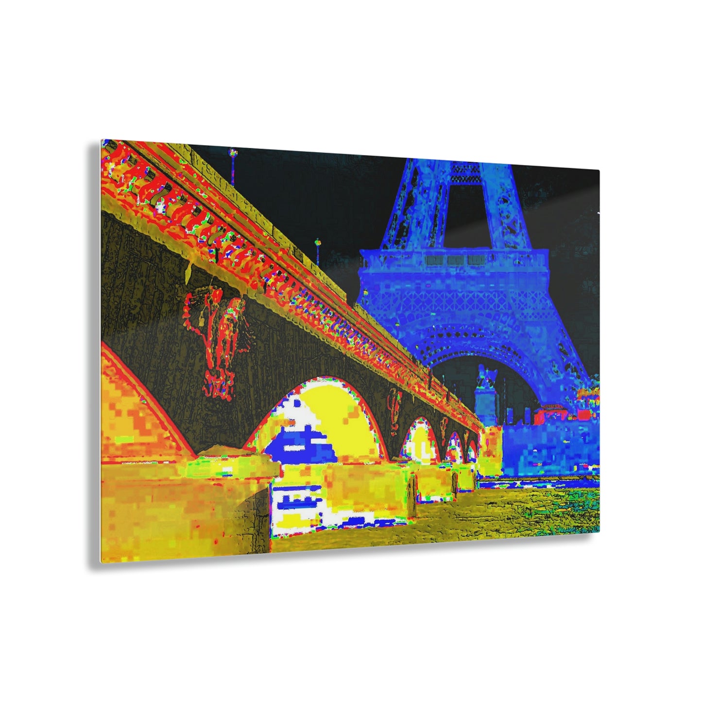 Acrylic Prints ...  Le Tour D'Eiffel ..."Along The Water" ... Barbara Joan Bonnell-Holt ... Le Voyage De Paris: 1972 ... Original Works ...
