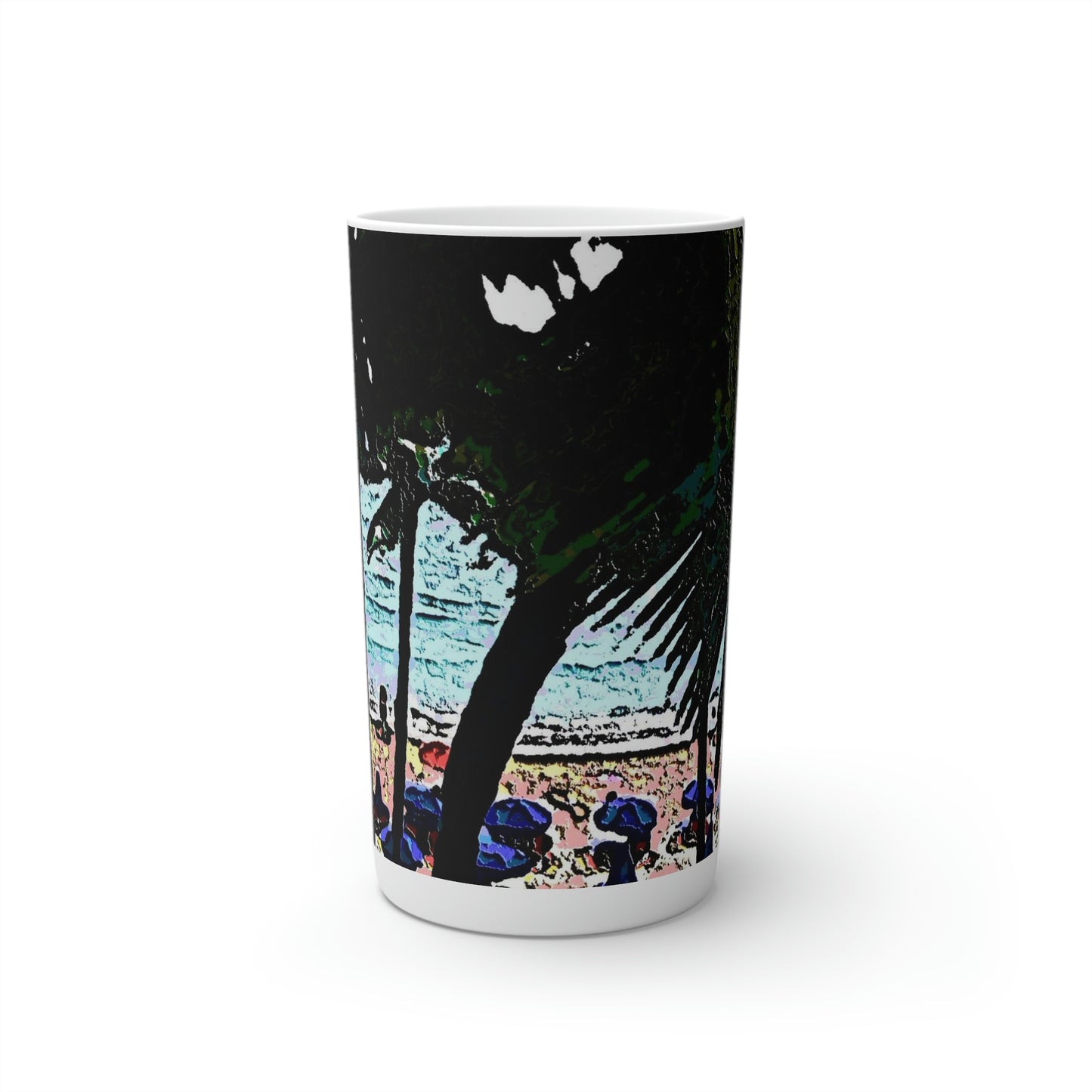 Conical Coffee Mugs (3oz, 8oz, 12oz) ... "A Beautiful Beach Amongst The Palms" ... The Outrigger Waikiki, Honolulu, Oahu ... Original Works ...