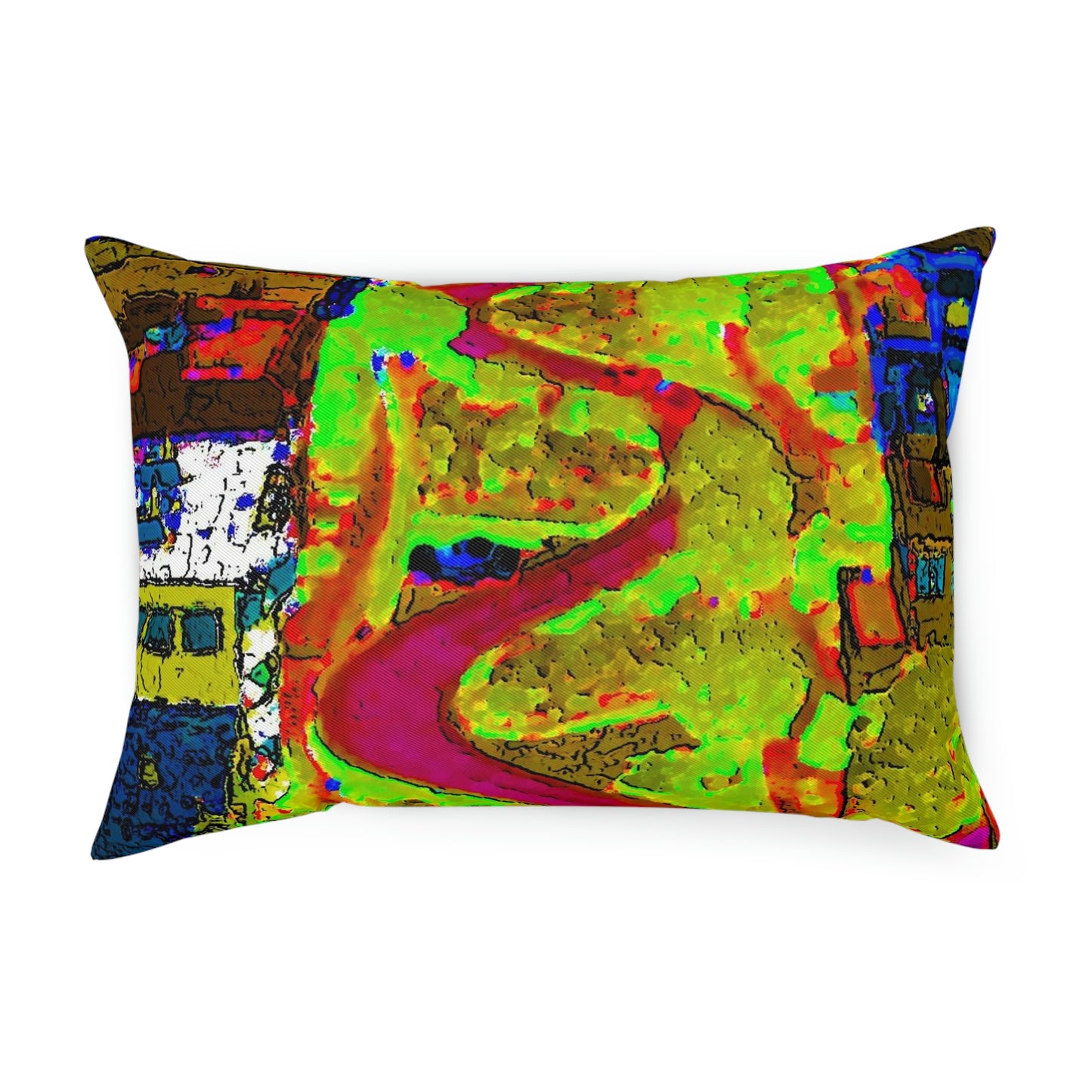 Cushion ... A Crazy Street ... 'Eight Winding Curve-Switchbacks' ... "Lombard Street, San Francisco, CA' ... Family Archives: 1970's ... Original Works ...