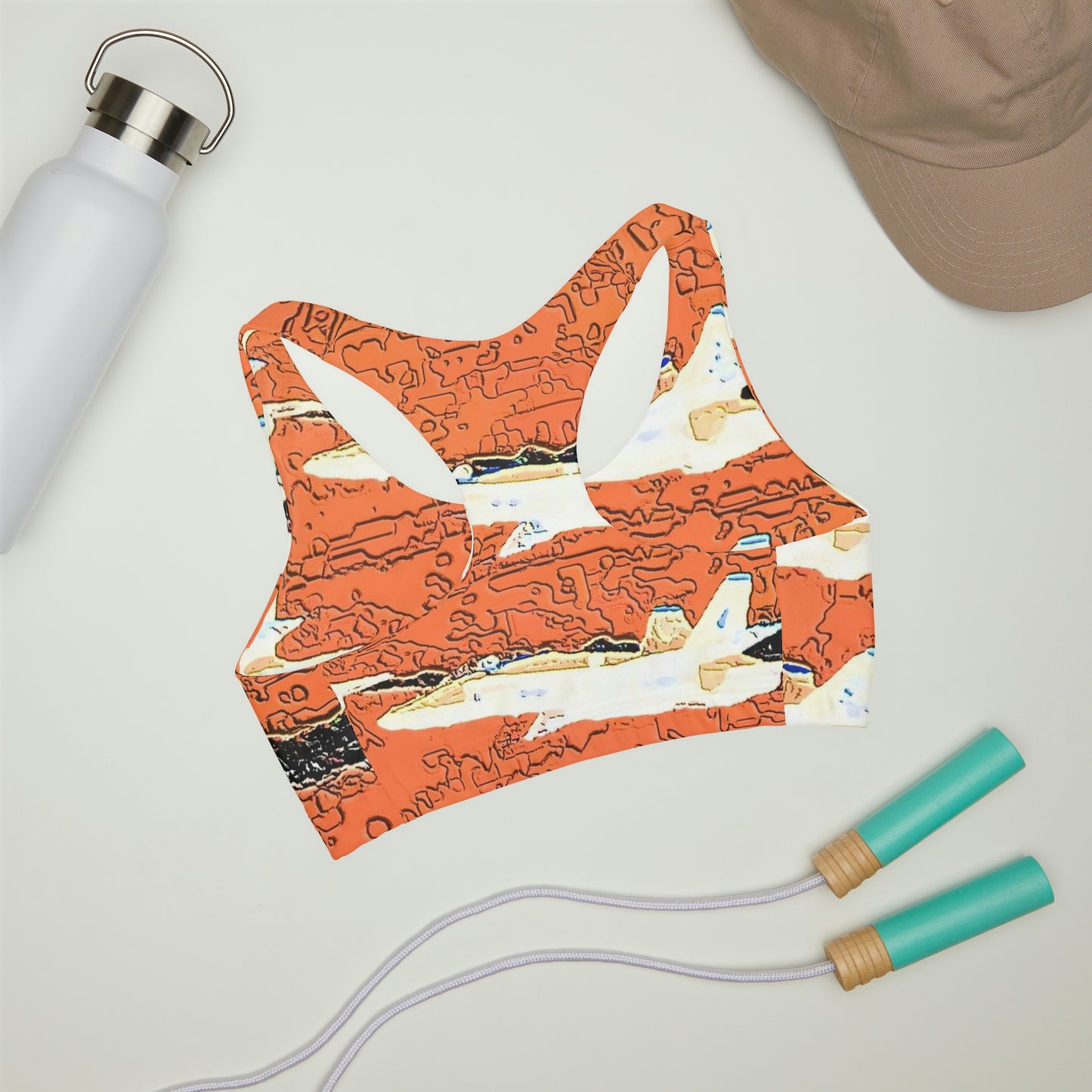 Girls' Double Lined Seamless Sports Bra ... Seattle Seafair ..."Blue Angels Run Over Lake Washington" ... Circa Mid 1980's ... Dr FJ Holt ... Original Works ...