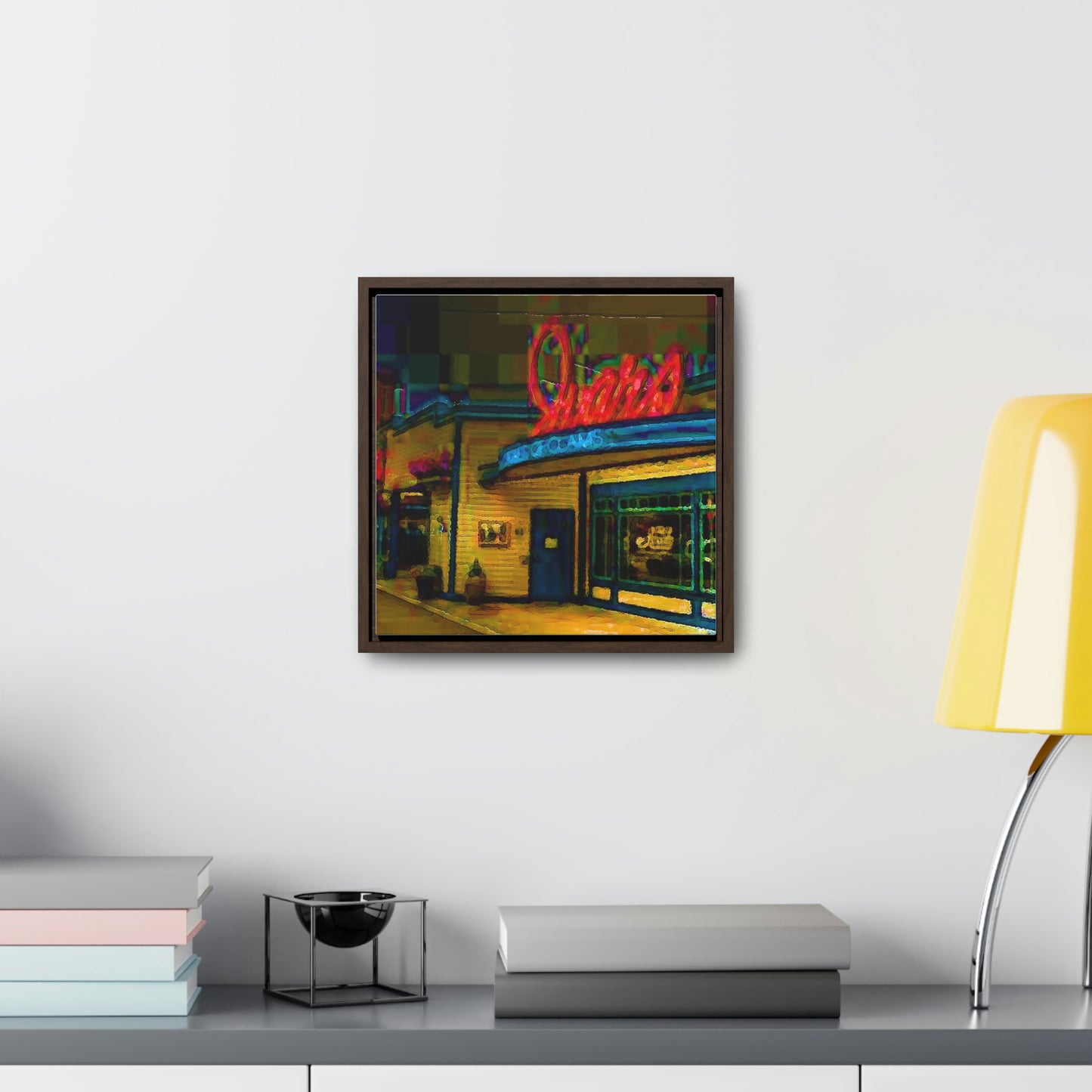 Gallery Canvas Wraps, Square Frame ...  In-A-Hurry & Stressed? ... Remember: Keep "Clam" ... Clam_Happy ...  'Ivars: Seattle Waterfront' ... Personal Archives ... Original Works ...