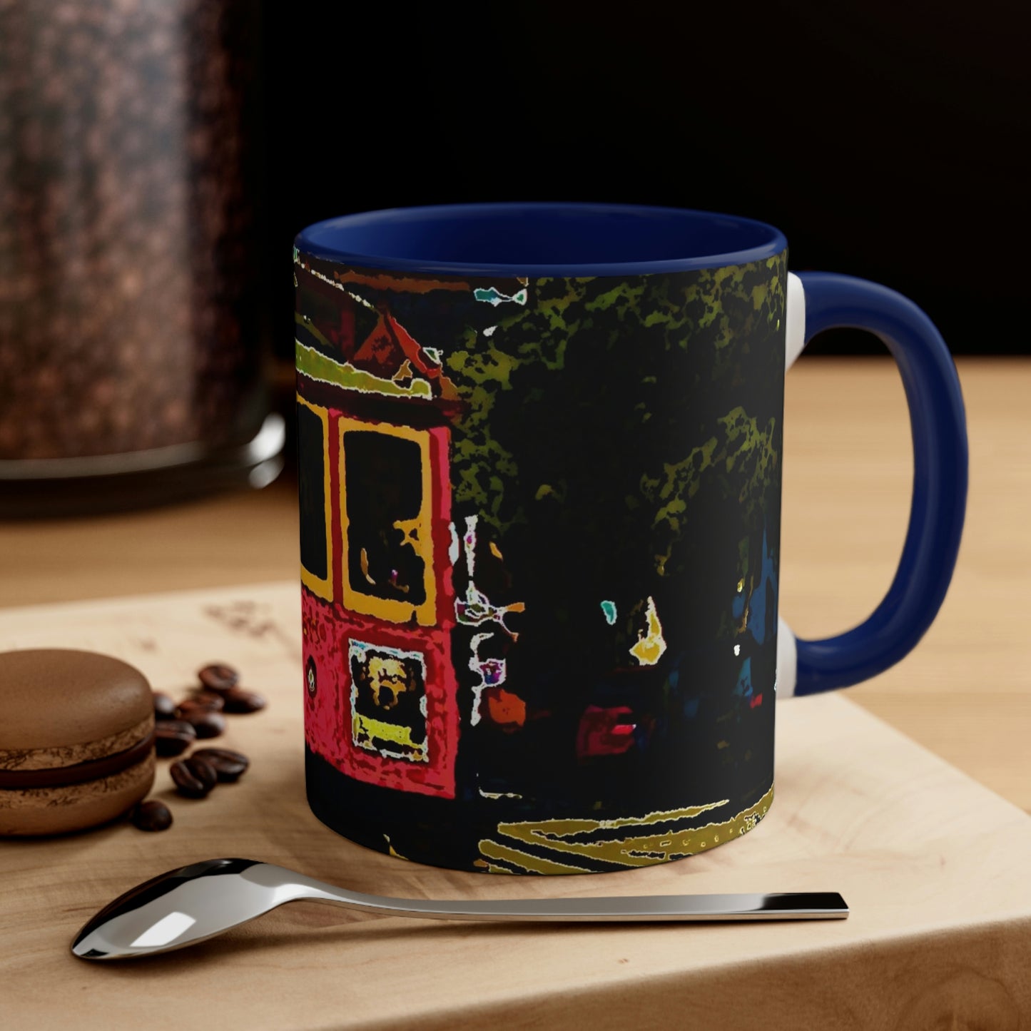 Accent Coffee Mug, 11oz ... San Francisco ... 'A Rice-A-Roni-A-San Francisco Treat' ... "A Cable Car Classic" ... Family Archives: 1973 ... Original Works ...