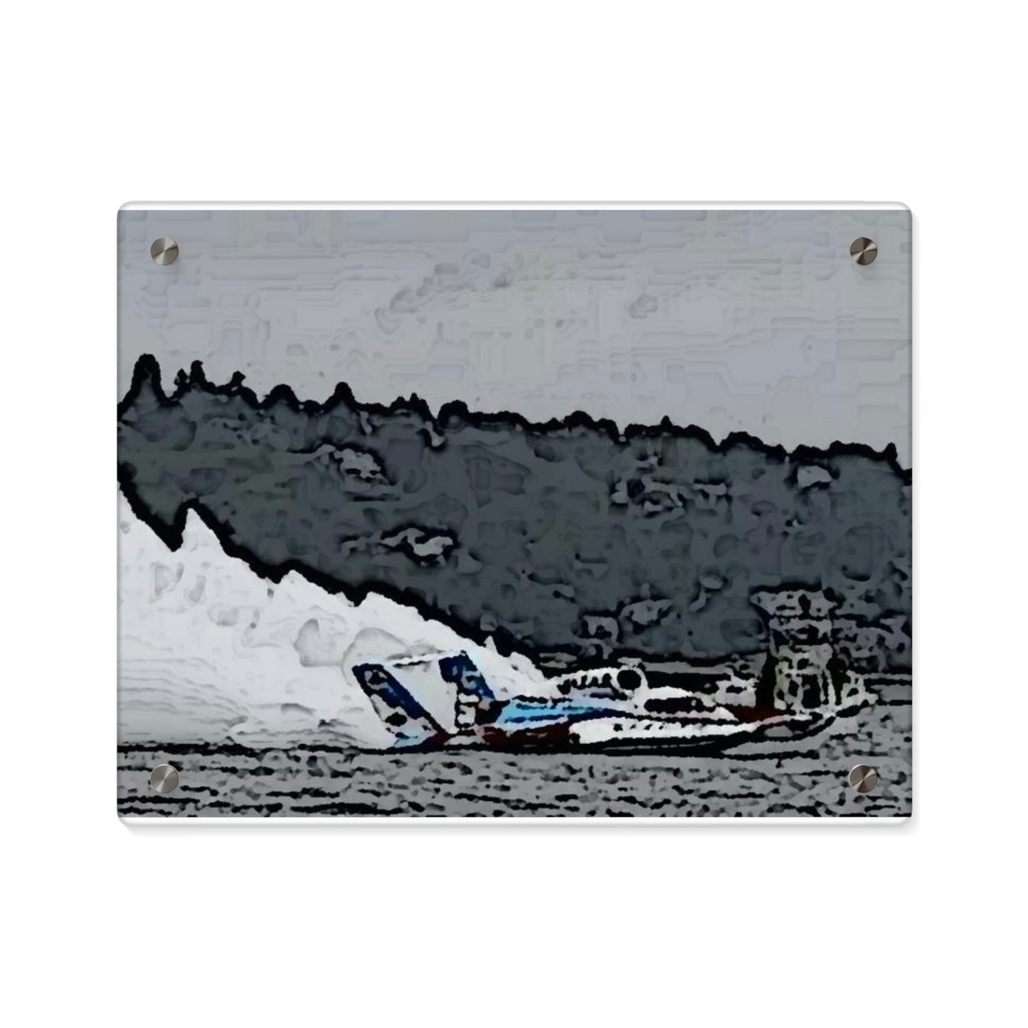 Acrylic Wall Art Panels ... Seattle Columbia Cup On Lake Washington ... "Dave Wilcox Heads For The Win" ... Associate Gift-Photo ... Original Works ...