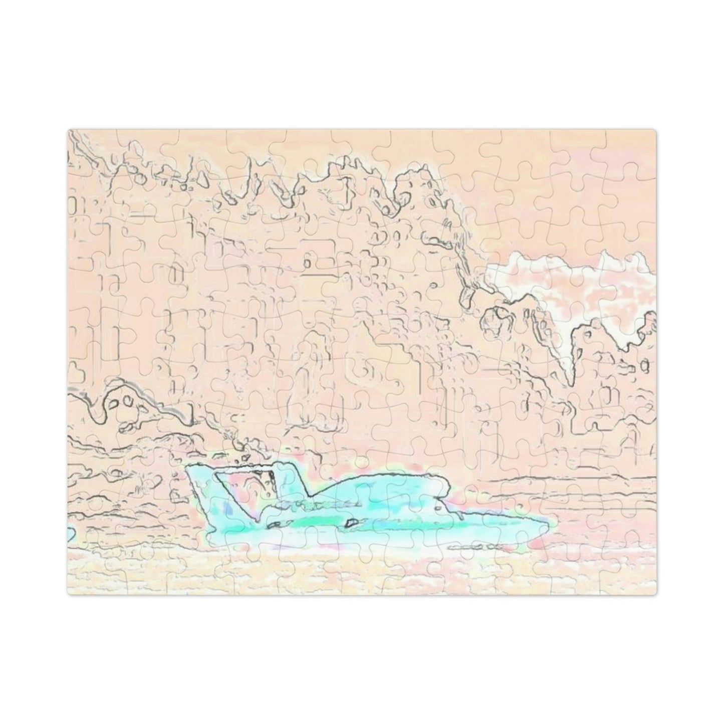 Jigsaw Puzzle (30, 110, 252, 500,1000-Piece) ...  Seattle Columbia Cup On Lake Washington ... "Dave Wilcox Heads For The Win" ... Associate Gift-Photo ... Original Works ...