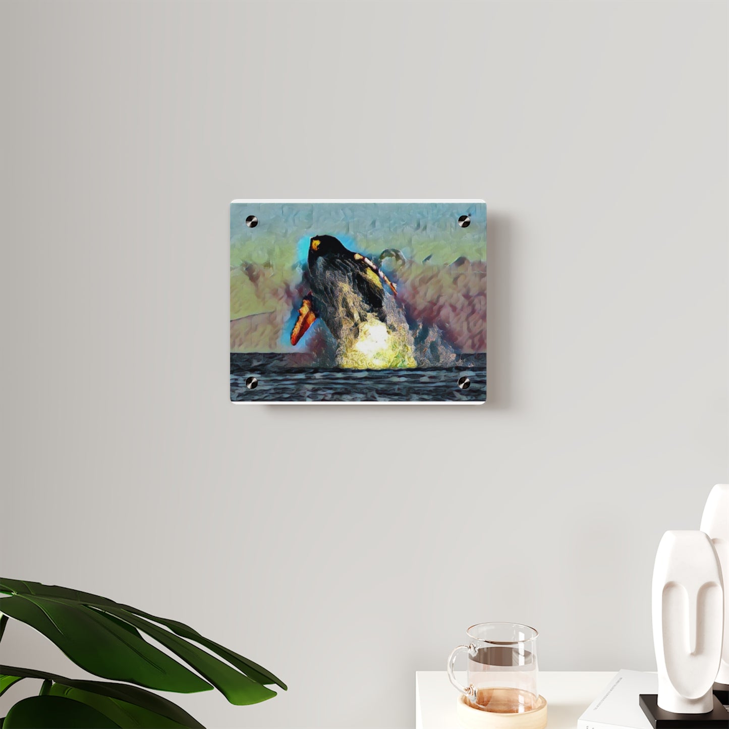 Acrylic Wall Art Panels ... An Extraordinary Humpback Breach ... 'With Explosive Energy' ... Family Archives (KPH) ... Circa: 21st Century. Maui, HI ... Original Works ...