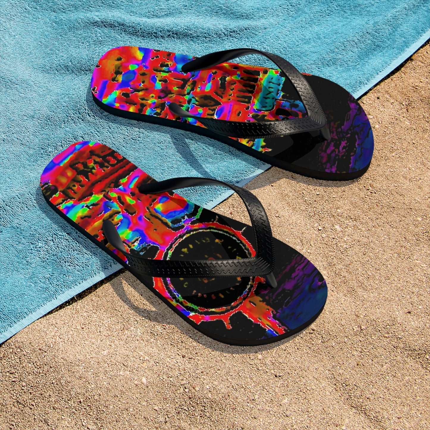Unisex Flip-Flops ... "No.9 Fishermen's Grotto - Fishermen's Wharf, SF, California" ... Family Archives: 1970's ... Original Works ...