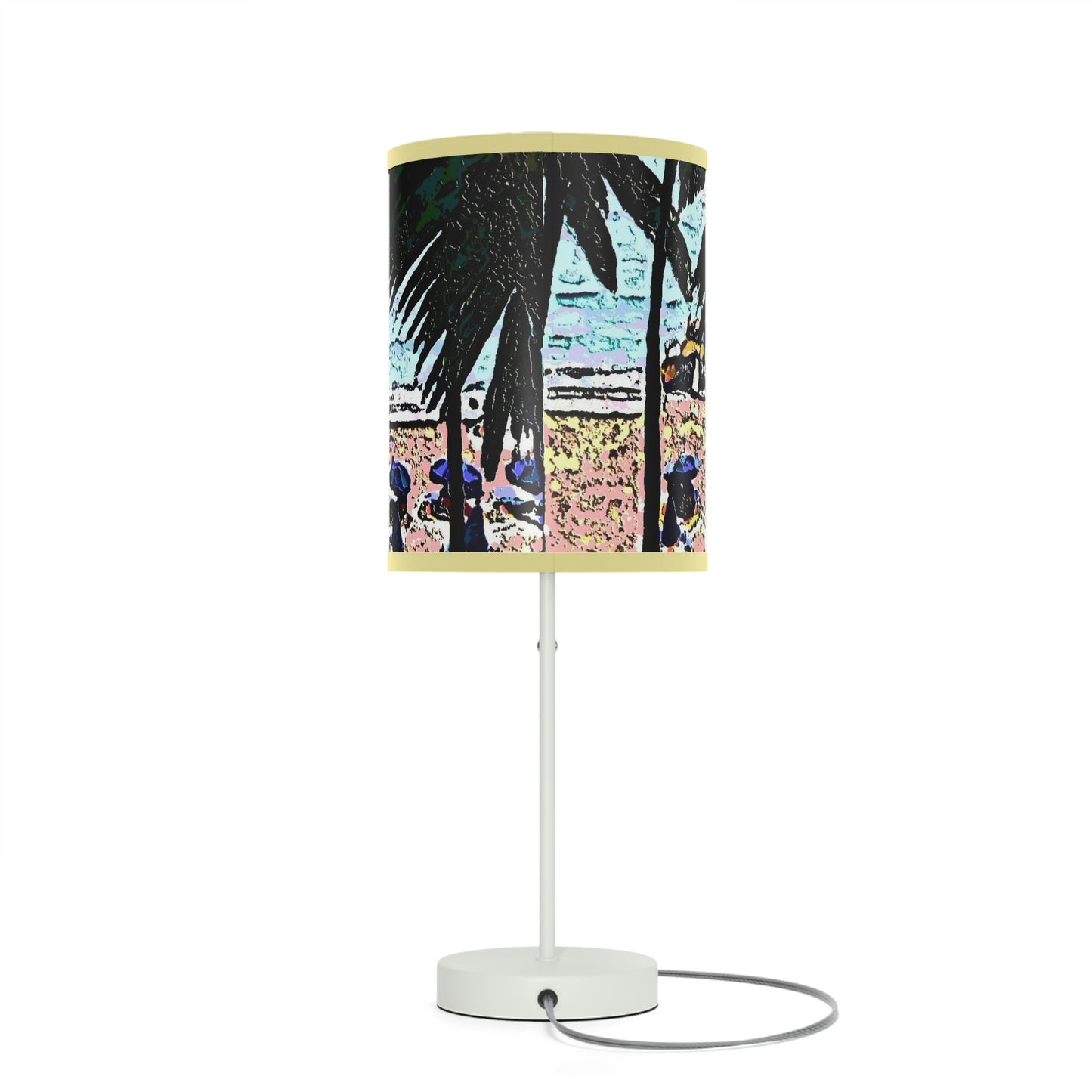Lamp on a Stand, US|CA plug ... "A Beautiful Beach Amongst The Palms" ... The Outrigger Waikiki, Honolulu, Oahu ... Original Works ...