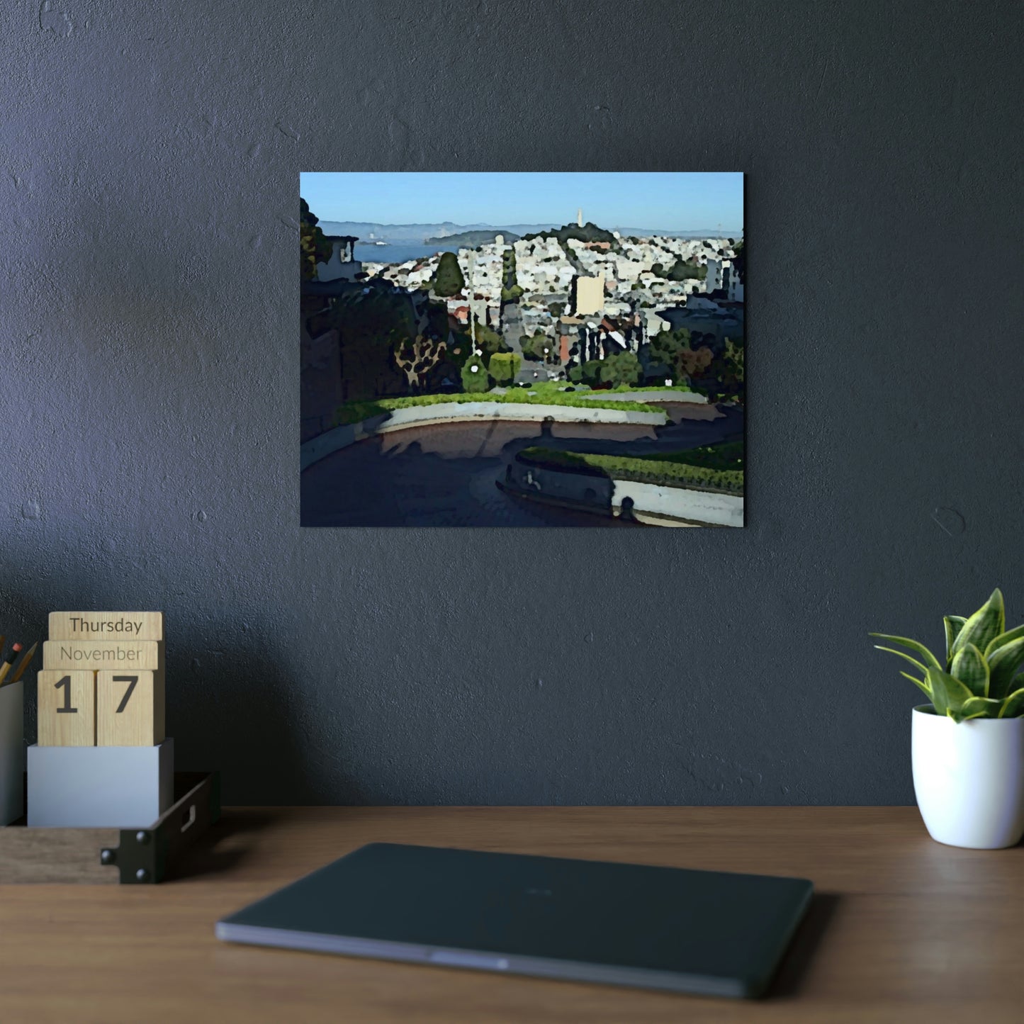 Aluminum Composite Panels ... "A Very Curvy Road With Outstanding Views" ... 'Keep You Eyes On The Road!' ... Lombard St, SF, California ... Family Archives (Father) ... Original Works ...