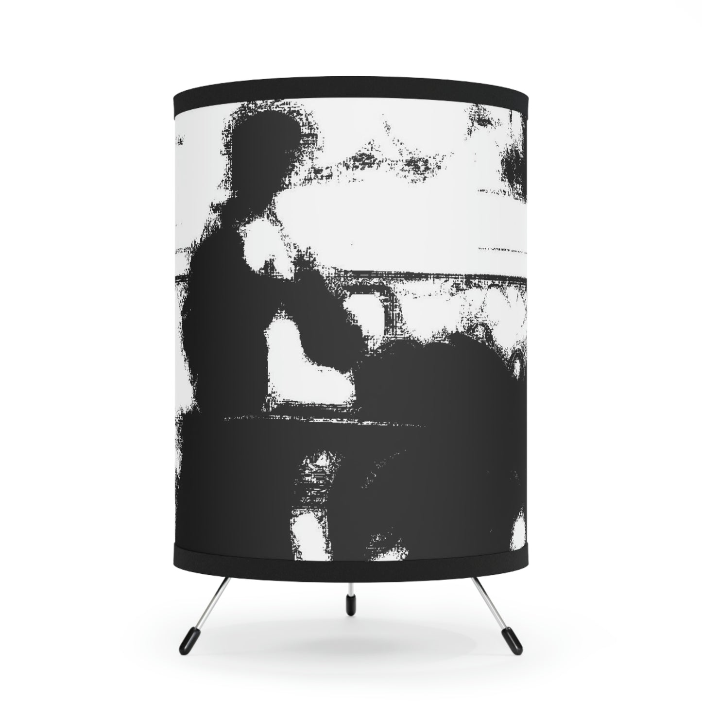 Tripod Lamp with High-Res Printed Shade, US\CA plug ... Dublin's "Molly Malone Along Grafton Street" ... Cryin' Cockels & Muscles Alive-Alive-Oh ... Circa 2003 ... Original Works ...