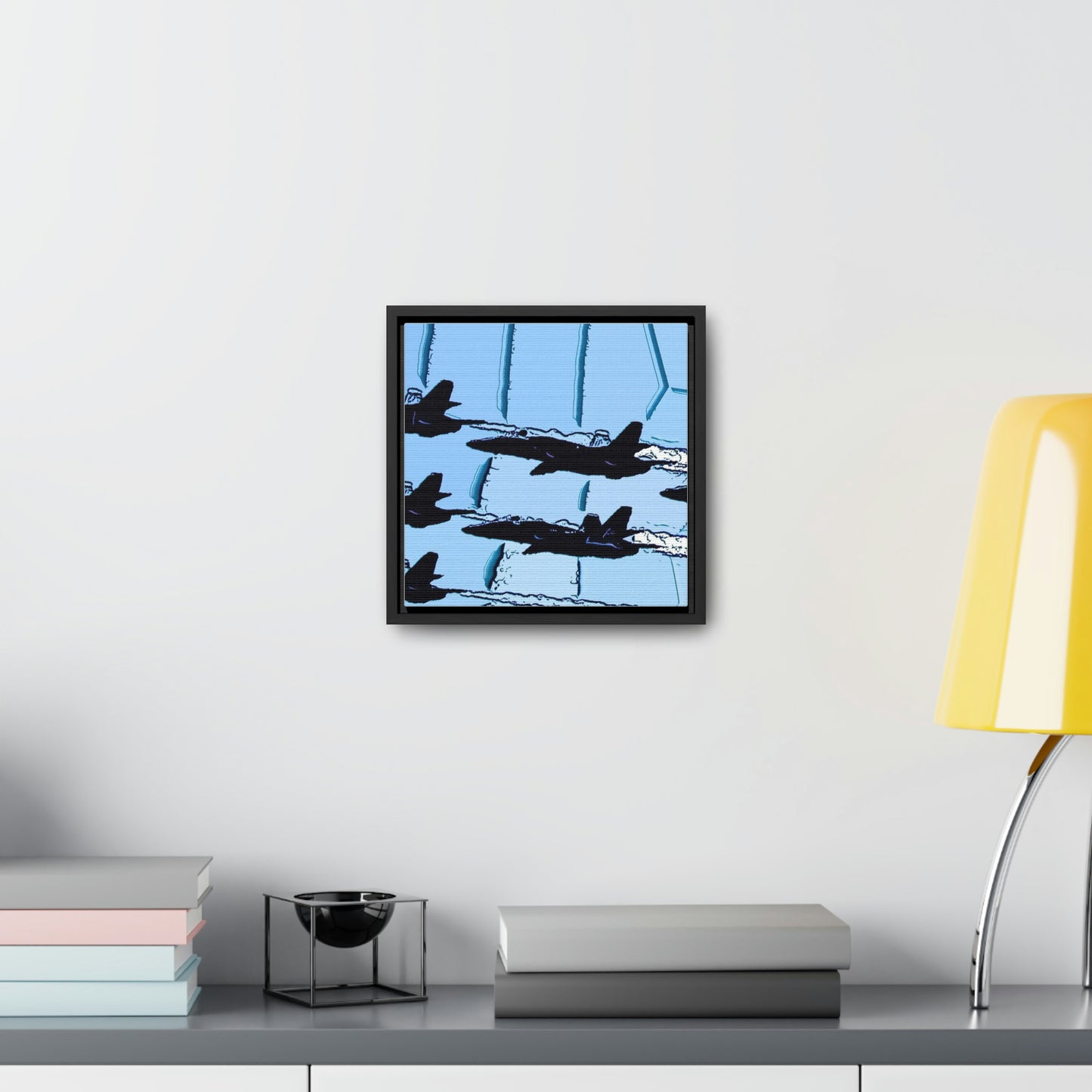 Gallery Canvas Wraps, Square Frame ... Seattle Seafair ..."Blue Angels Run Over Lake Washington" ... Circa Mid 1980's ... Dr FJ Holt ... Original Works ...