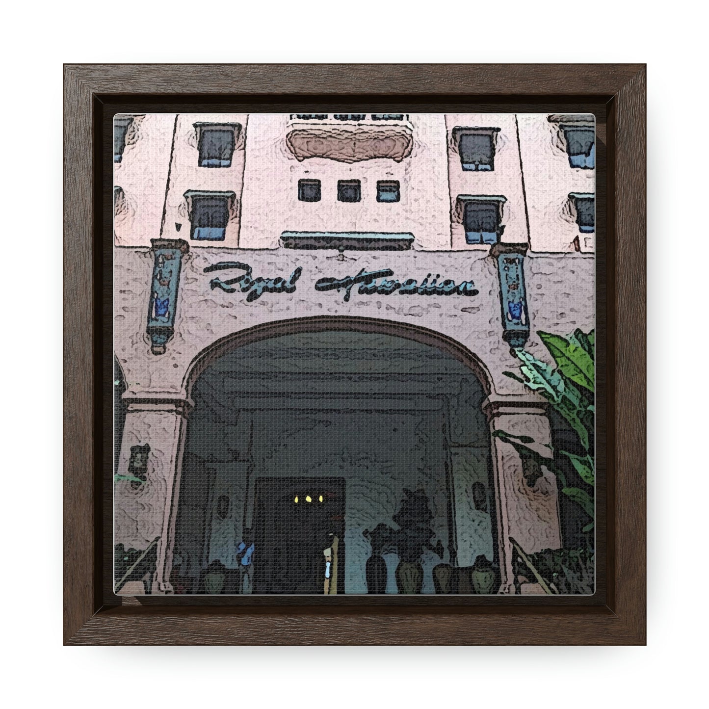 Gallery Canvas Wraps, Square Frame ...  "La Grande Entree" At: 'The Pink Palace' ... The Royal Hawai'ian ... Honolulu, HI ... '27Oct2014' ... Original Works ...