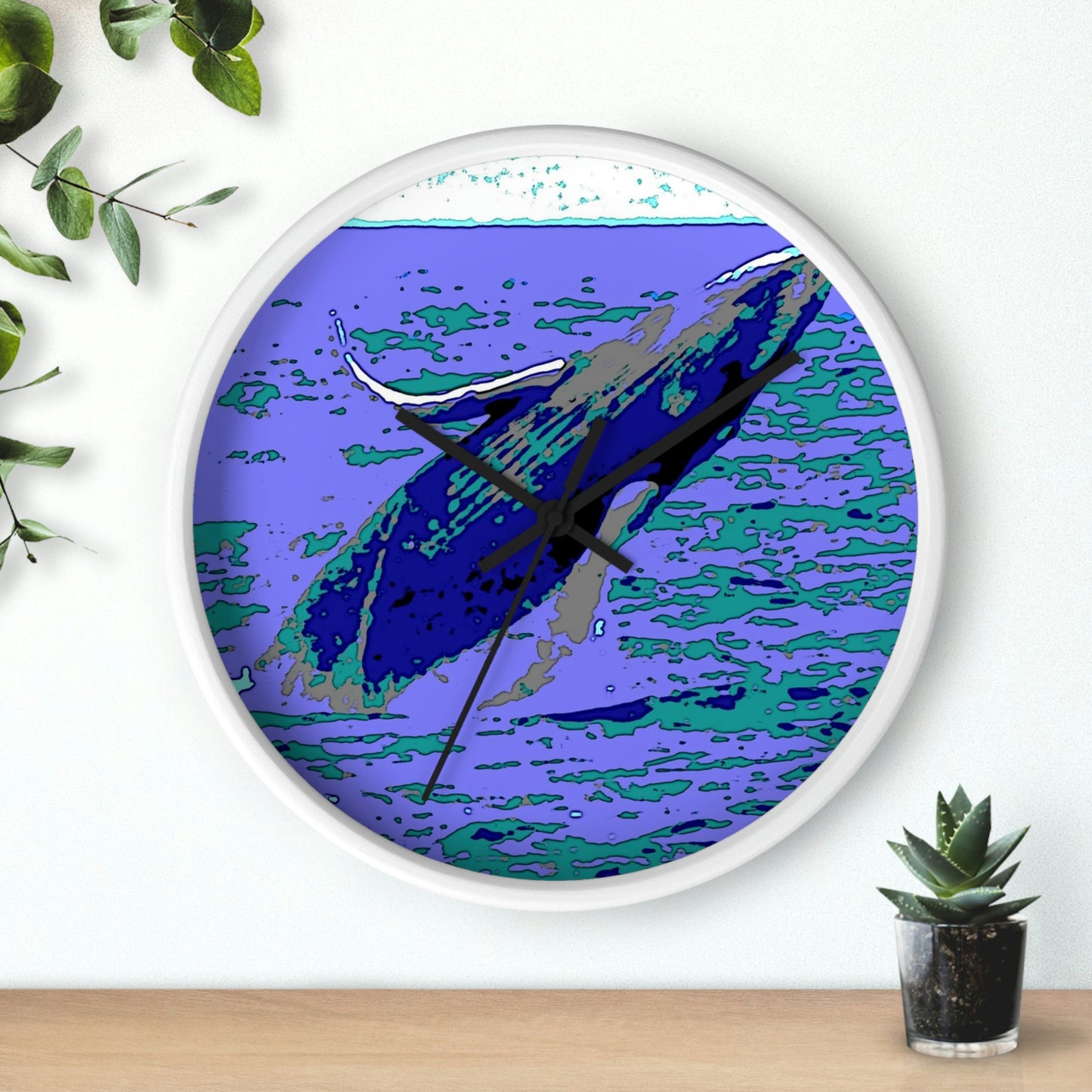 Wall clock .... Baby Humpback Breaching ... Maui, HI: April 2022 ... "Family Archives: KPH" ... Original Works ...