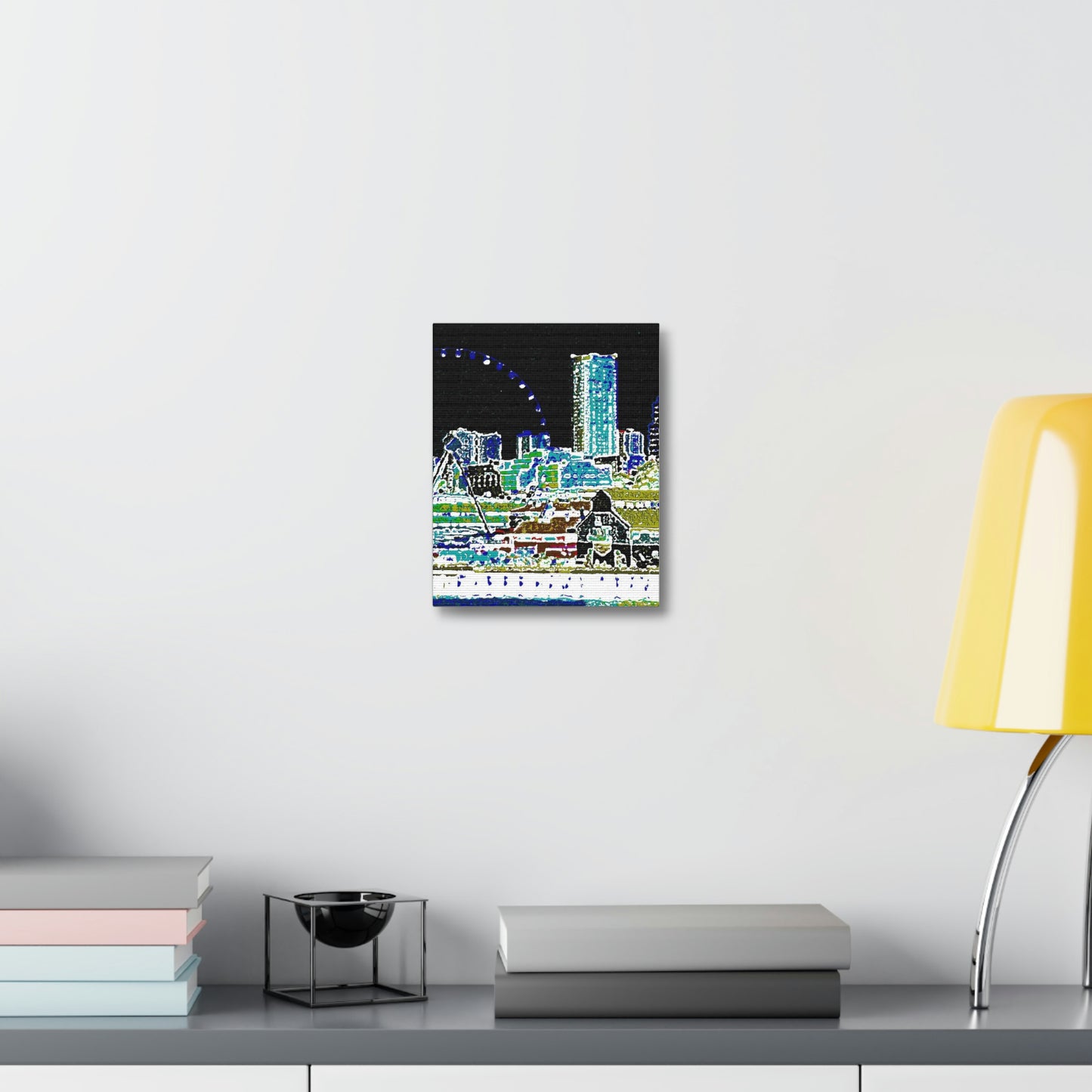 Satin Canvas, Stretched ... That Classic Wheel ... 'Seattle's Wheel' ... & An Old Classic Waterside Vendors ...  'Family Archives' ... Original Works ...