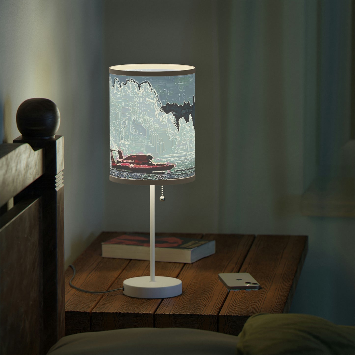 Lamp on a Stand, US|CA plug ... Seattle Columbia Cup On Lake Washington ... "Dave Wilcox Heads For The Win" ... Associate Gift-Photo ... Original Works ...