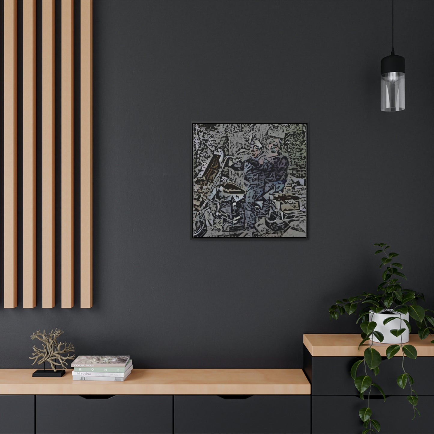 Gallery Canvas Wraps, Square Frame ... The Open Road Beckons ... "Harley 'D' Yearnings ..."  Original Works ...