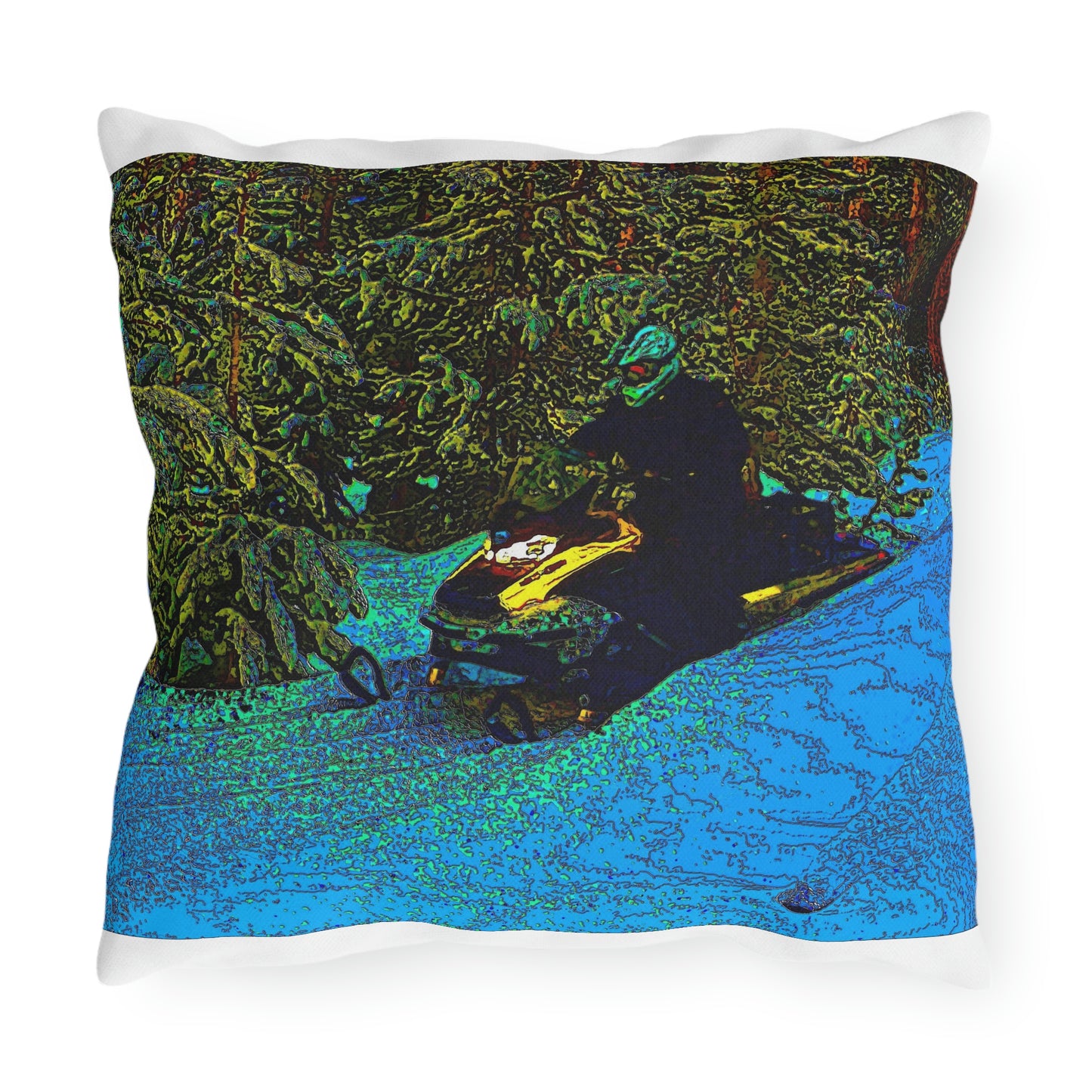 Outdoor Pillow .s ... Yep ... "Another Day ... Riding Through The Wilderness ... " ... February 2023 ... Original Works ...