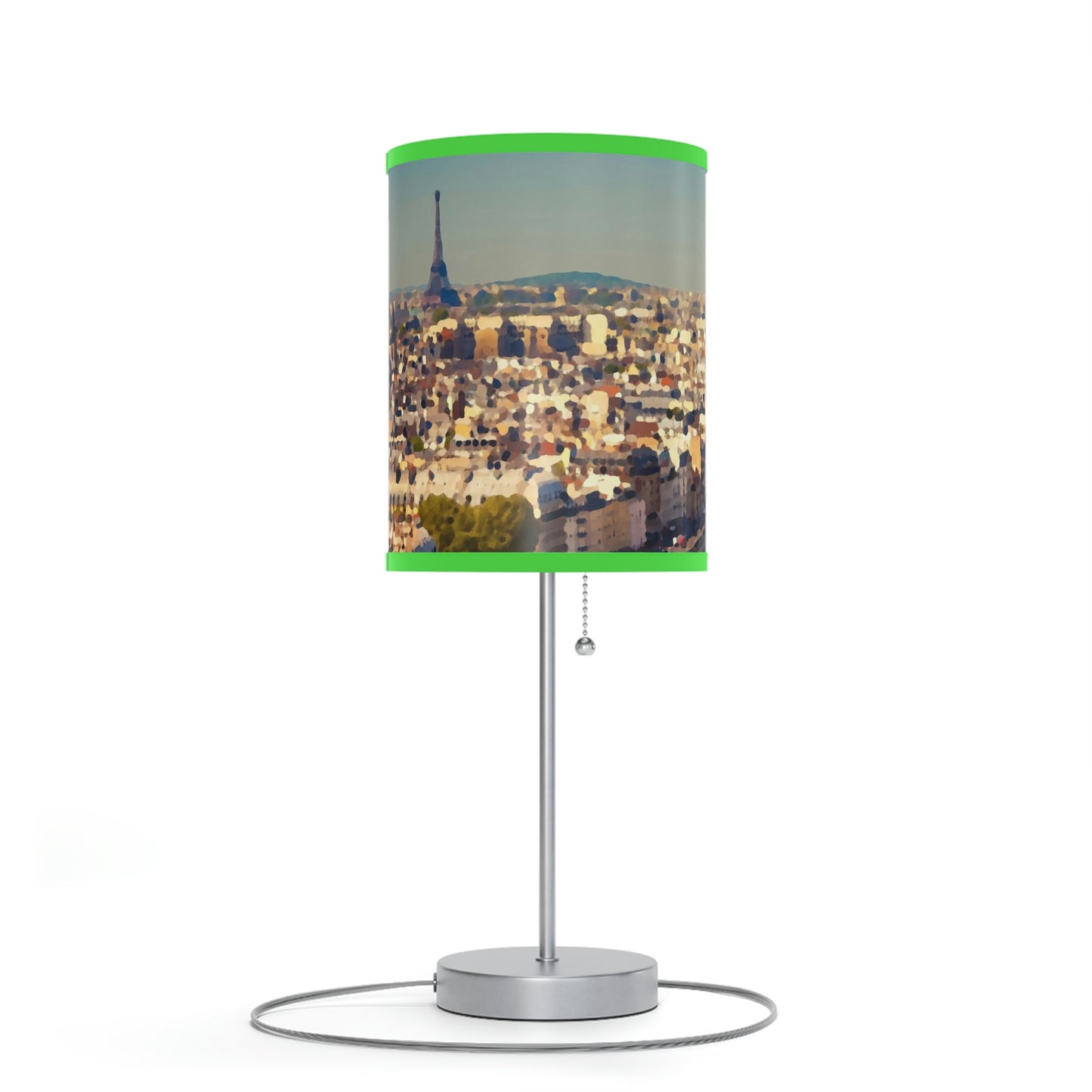 Lamp on a Stand, US|CA plug ... Au Paris ... "Along The River Seine" ... Barbara Joan Bonnell-Holt: 1972 ... Original Works ...