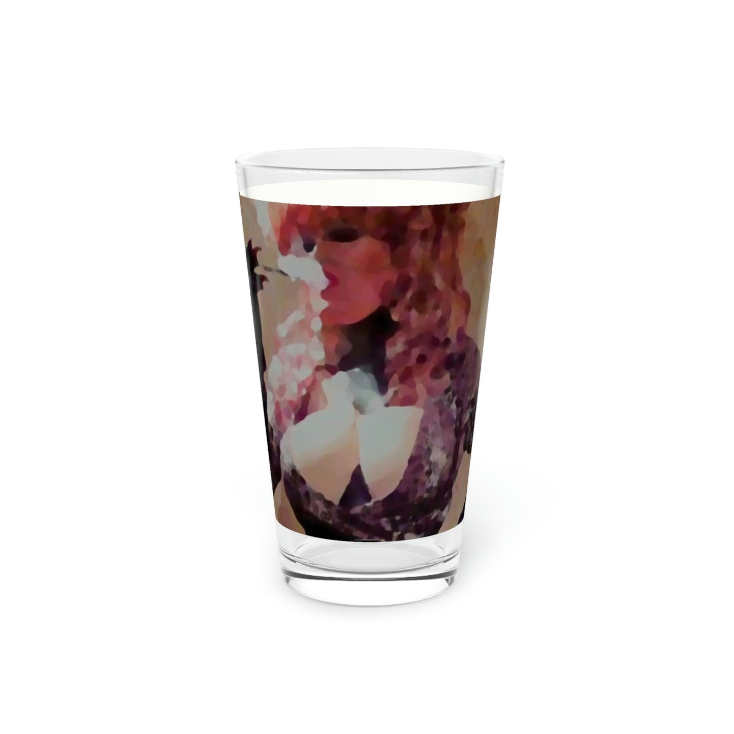 Pint Glass, 16oz ...  A Colleague Overseas ... 'Enjoying A Fag' ... Original Works ... "April Fools 2023" ... Hot-Tranny-Smoke ...