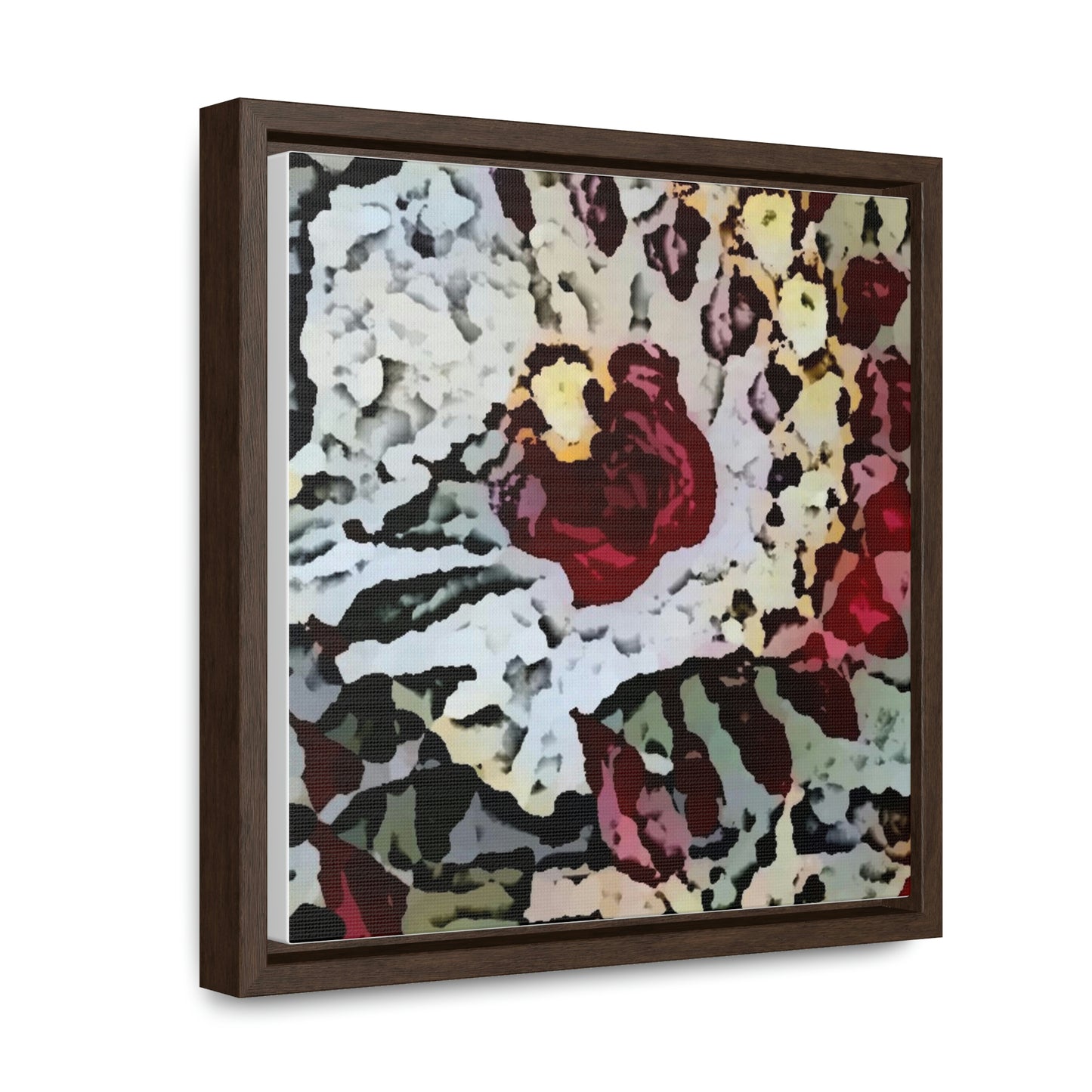 Gallery Canvas Wraps, Square Frame ... "A Friendly Flower" ... Pointsettia 'Pointing' ... Original Works ... (Supplied Photograph) ...