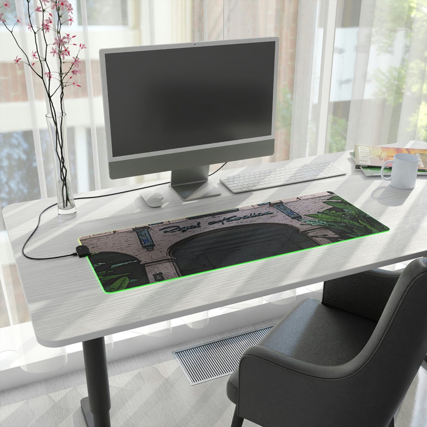 LED Gaming Mouse Pad ... "La Grande Entree" At: 'The Pink Palace' ... The Royal Hawai'ian ... Honolulu, HI ... '27Oct2014' ... Original Works ...