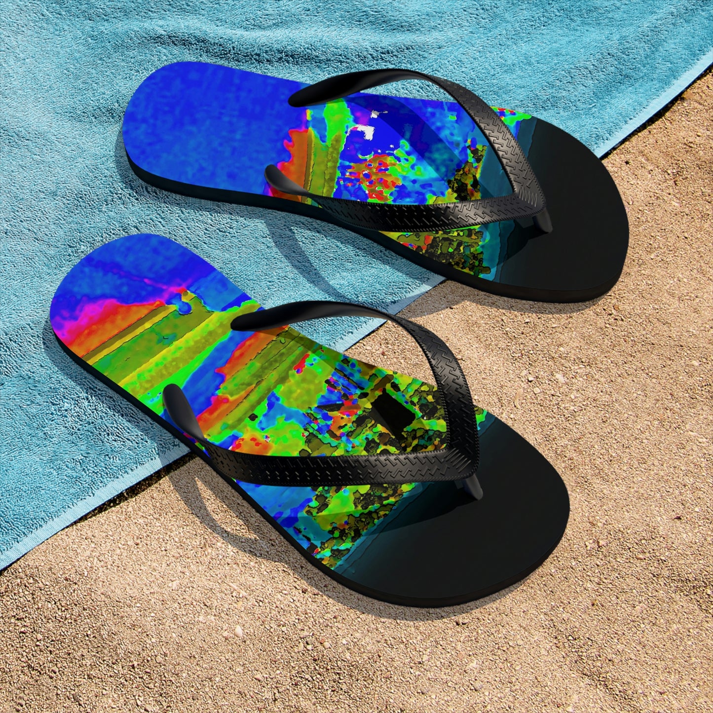 Unisex Flip-Flops ..."Lombard Street San Francisco, CA, USA" ... Family Archives 1970's ... Original Works ...