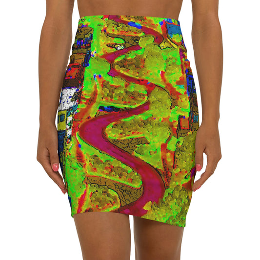 Women's Mini Skirt ... A Crazy Street ... 'Eight Winding Curve-Switchbacks' ... "Lombard Street, San Francisco, CA' ... Family Archives: 1970's ... Original Works ...