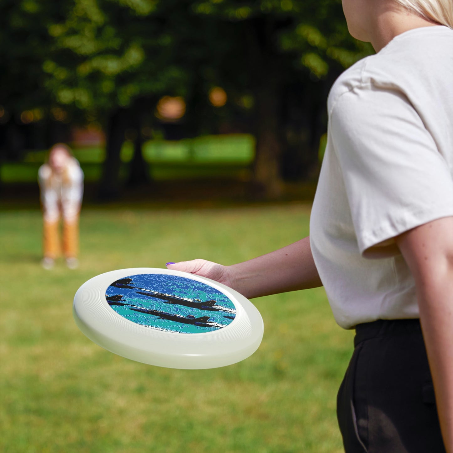 Wham-O Frisbee... Seattle Seafair ..."Blue Angels Run Over Lake Washington" ... Circa Mid 1980's ... Dr FJ Holt ... Original Works ...