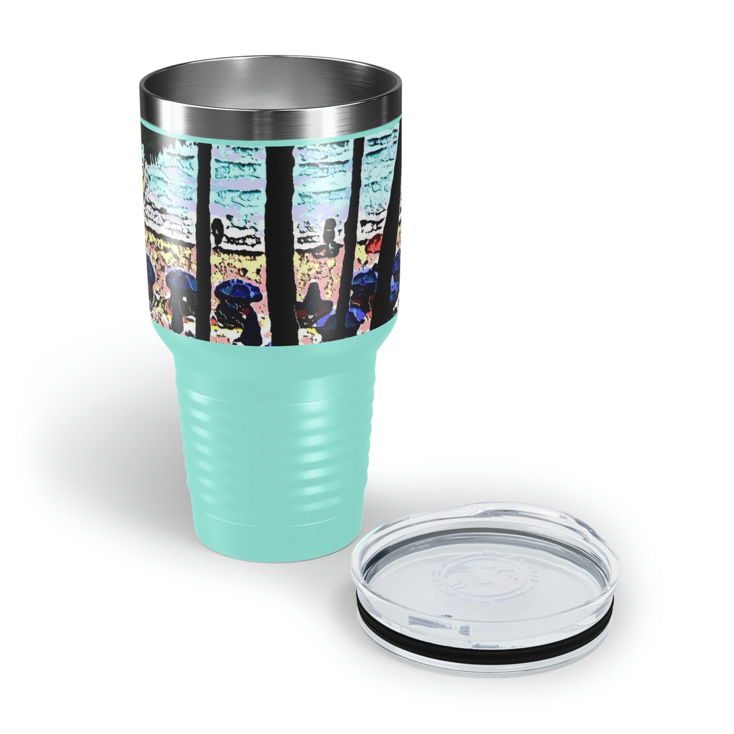Ringneck Tumbler, 30oz ... "A Beautiful Beach Amongst The Palms" ... The Outrigger Waikiki, Honolulu, Oahu ... Original Works ...