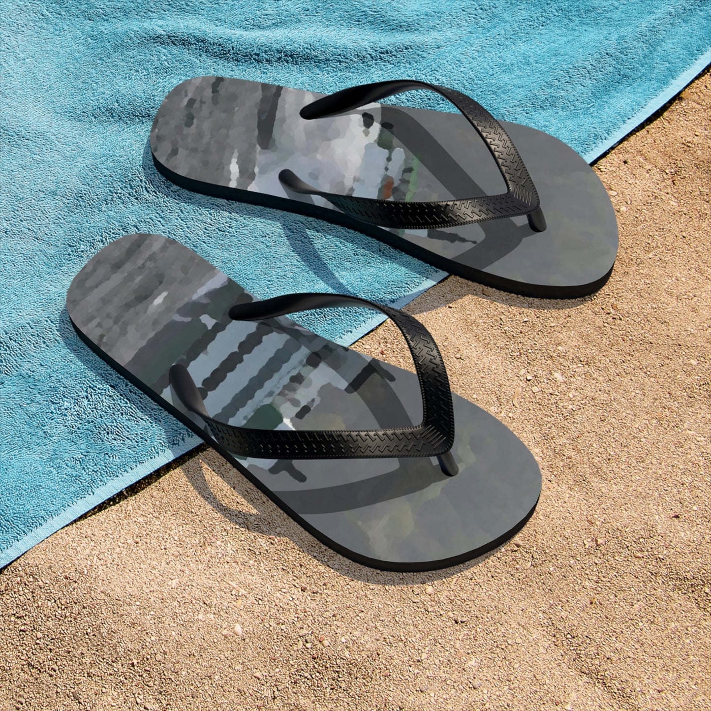 Unisex Flip-Flops ... WADOT Ferry Crossing ... "A Very Rough Day" ... Mulkiteo Route ... Family Archives ... Early 1990's' ... Original Works ...