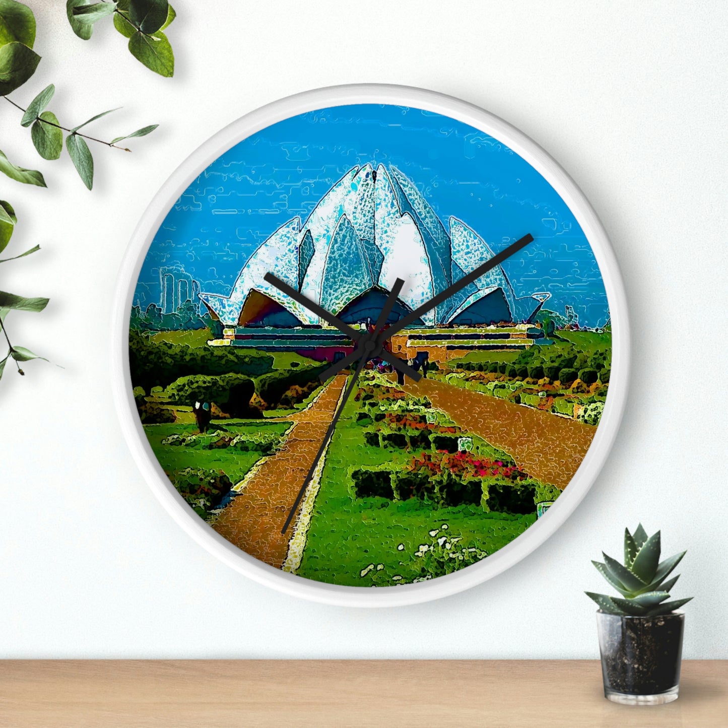 Wall clock ... 'Bahai'i House-Of-Worship' ... "Lotus Temple: Delhi, India, 2008" ... Original Works ...