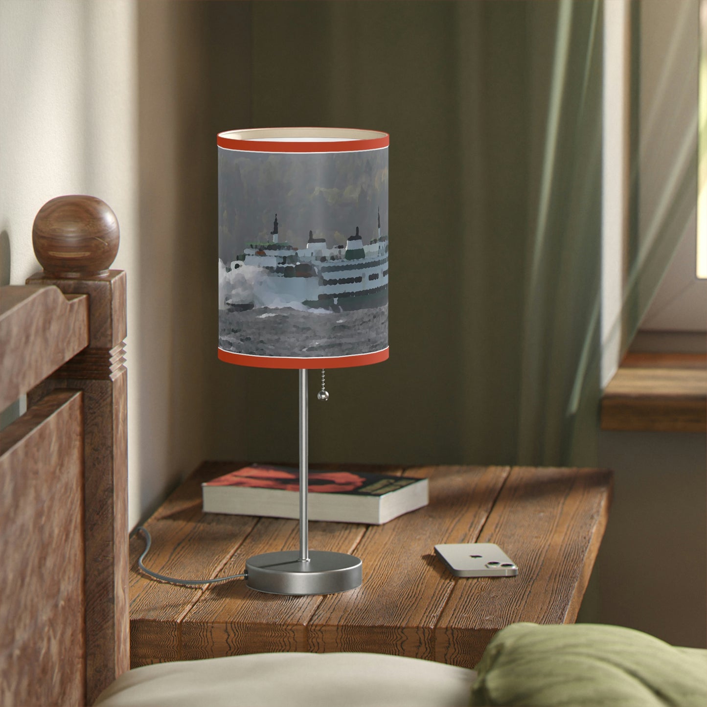 Lamp on a Stand, US|CA plug ... WADOT Ferry Crossing ... "A Very Rough Day" ... Mulkiteo Route ... Family Archives ... Early 1990's' ... Original Works ...