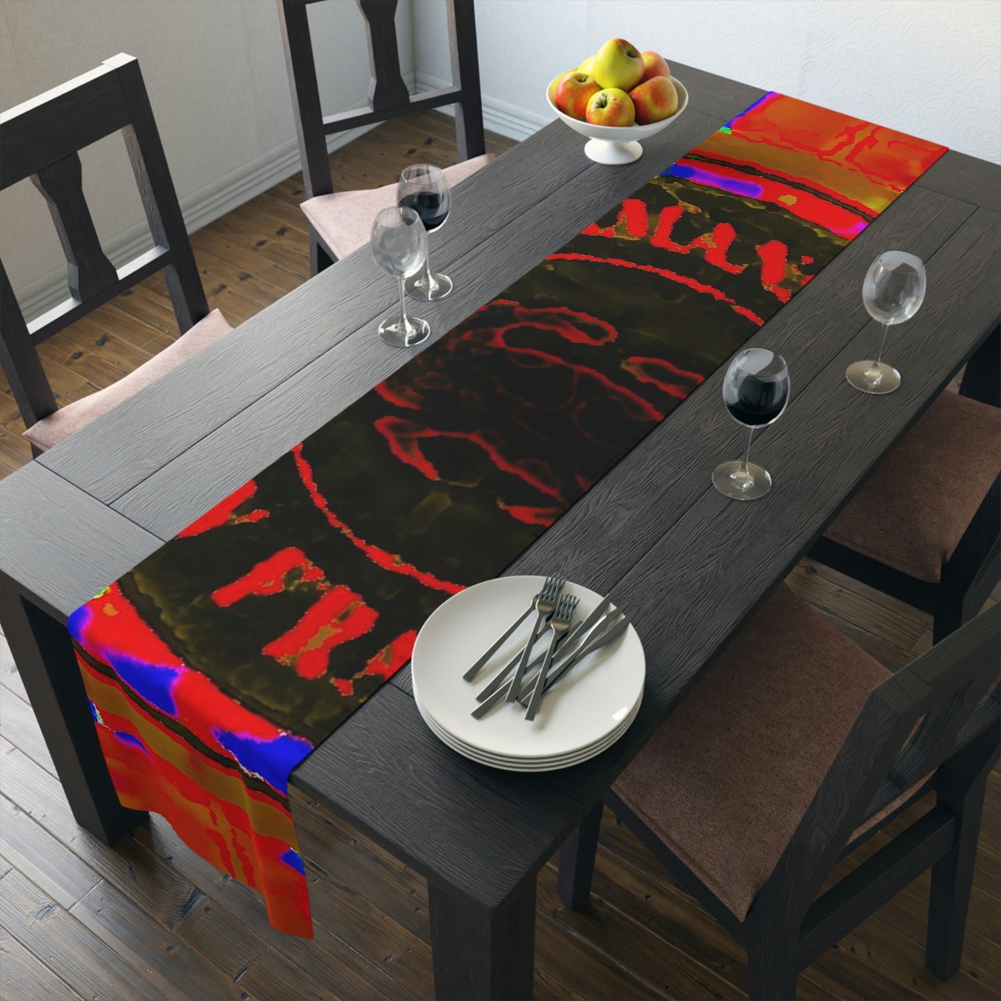 Table Runner (Cotton, Poly) ... "No.9 Fishermen's Grotto - Fishermen's Wharf, SF, California" ... Family Archives: 1970's ... Original Works ...