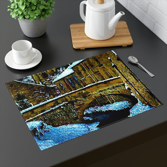 Placemat, 1pc ...  Walikng The Streets & Alleys ... 'Strolling The Canals ... '  ... Original Works  ...