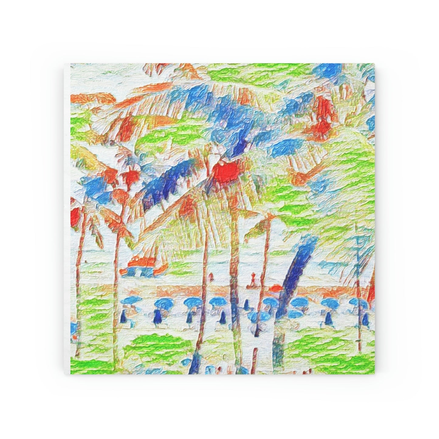 Wood Canvas ... "The Royal Hawai'ian: Waikiki Beach_Beach" ... Honolulu, HI ... Ocotber 2014 (Halloween) ... Original Works ...