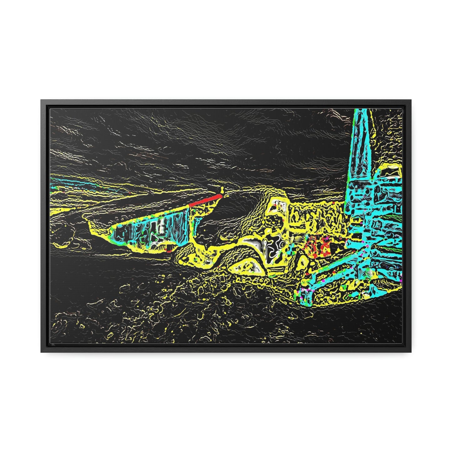 Gallery Canvas Wraps, Horizontal Frame ... "Snow Vehicle In Snow Storm At-Rest" ... Circa 12Mar23 ... Central Idaho ... 18-Hours Rendering Time: Original Works ...