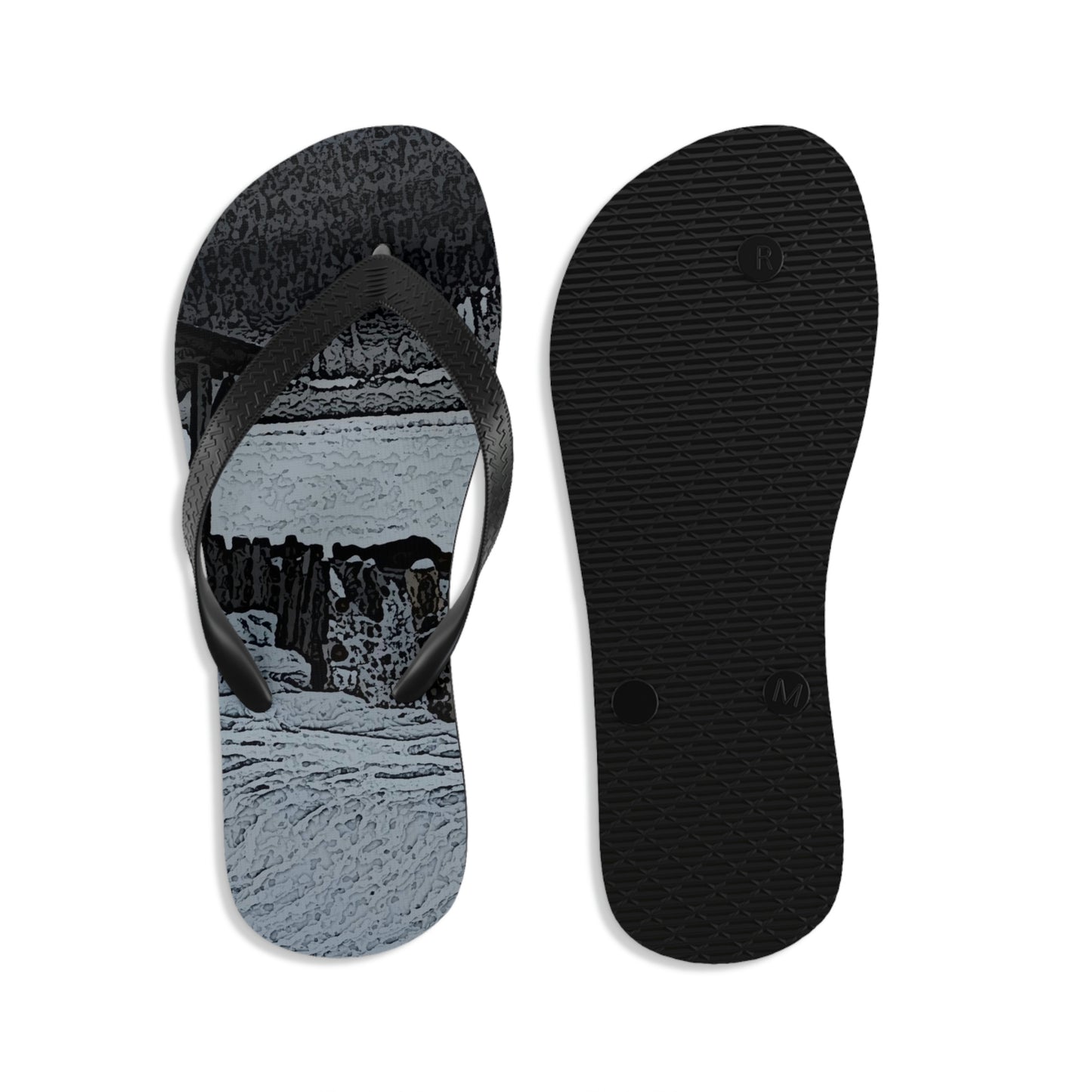 Unisex Flip-Flops ... A Quiet Morning ... "Along The Red River & Nature Preserve Plateau" ... Jan23 ... Original Works ...
