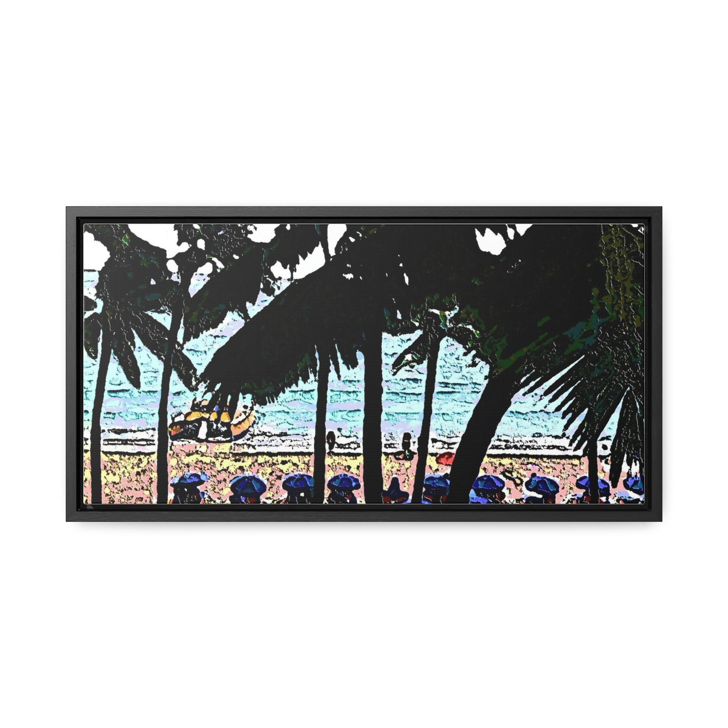 Gallery Canvas Wraps, Horizontal Frame ... "A Beautiful Beach Amongst The Palms" ... The Outrigger Waikiki, Honolulu, Oahu ... Original Works ...