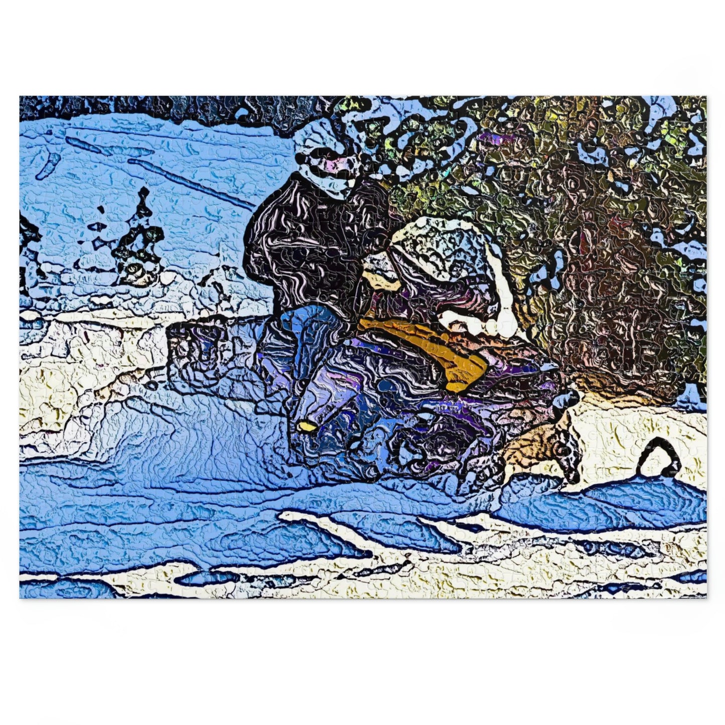 Jigsaw Puzzle (30, 110, 252, 500,1000-Piece) ... Blasting Through-The-Powder ... 'Central Idaho Mounains ... ' 2Dec22 ...