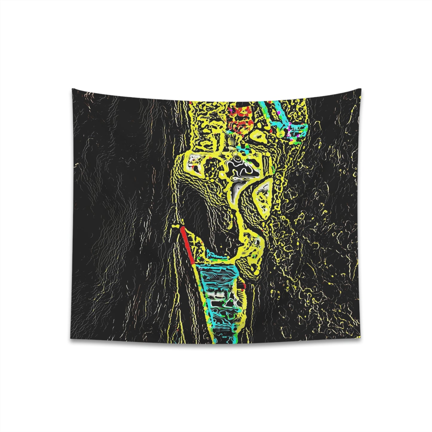 Printed Wall Tapestry ... "Snow Vehicle In Snow Storm At-Rest" ... Circa 12Mar23 ... Central Idaho ... 18-Hours Rendering Time: Original Works ...
